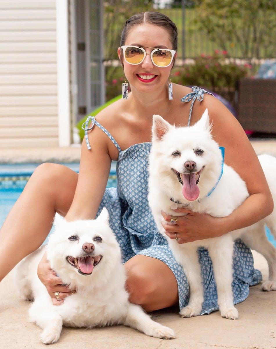 Elegant, elongated and lightweight Italian marble inspired Giulia Dangles Earrings #color_forest-marble