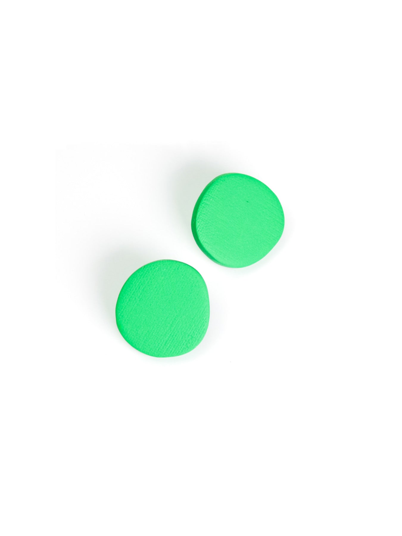 Minimalist rounded discs that add a crisp pop of color to any look #color_green