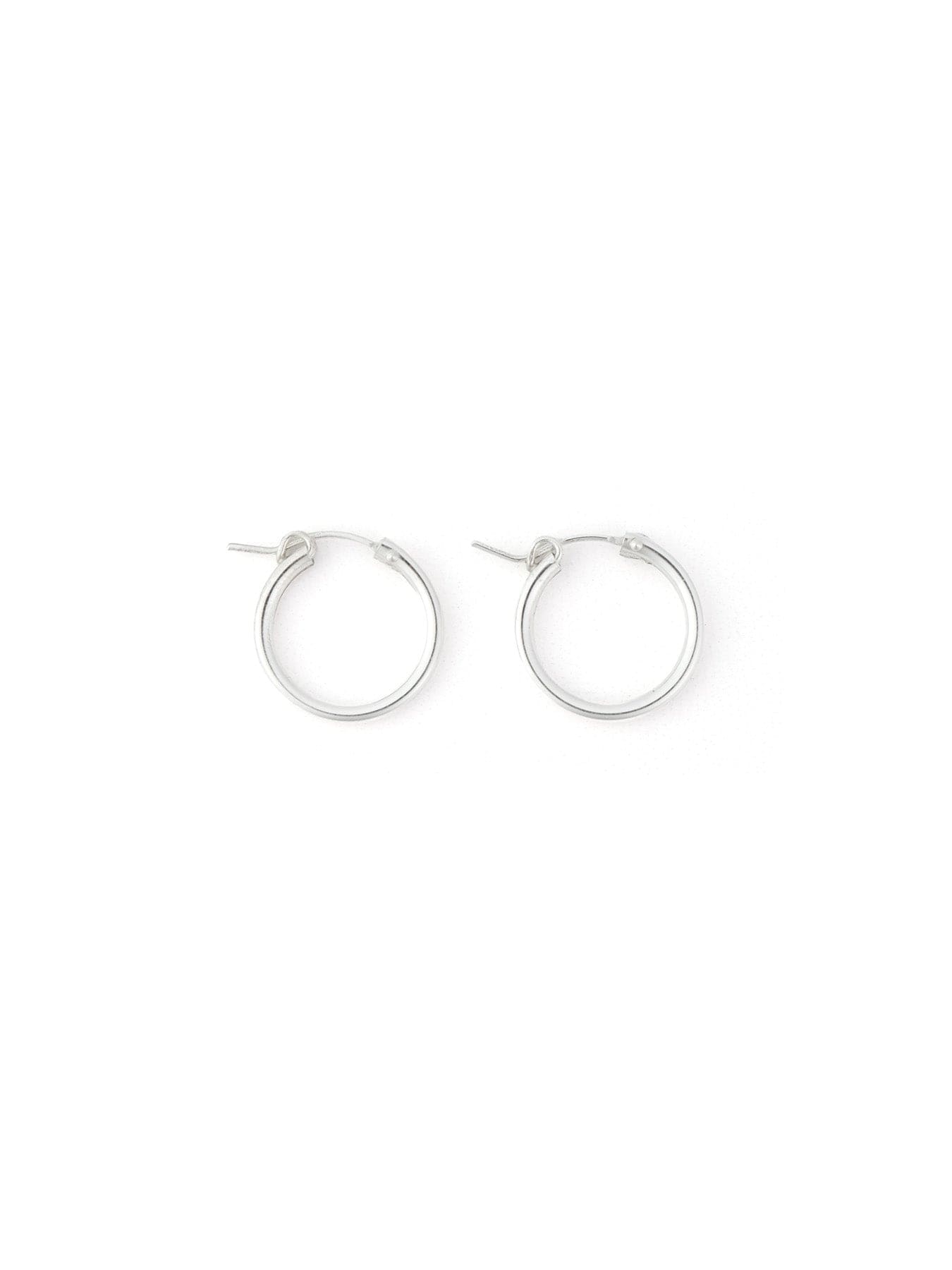 Dainty silver hoops, modern, smooth-edge, versatile daily wear #color_silver
