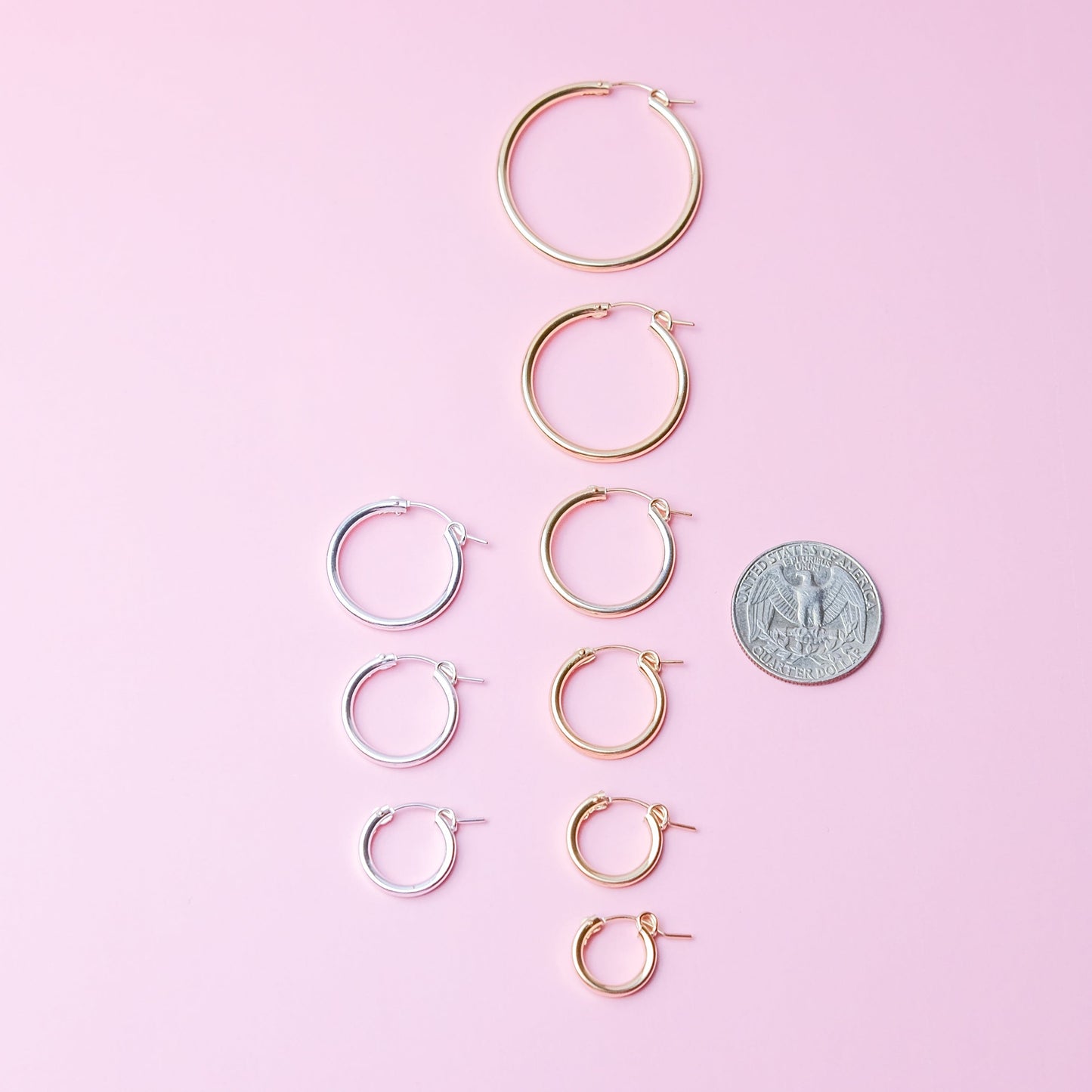 .925 Sterling Silver hoops
