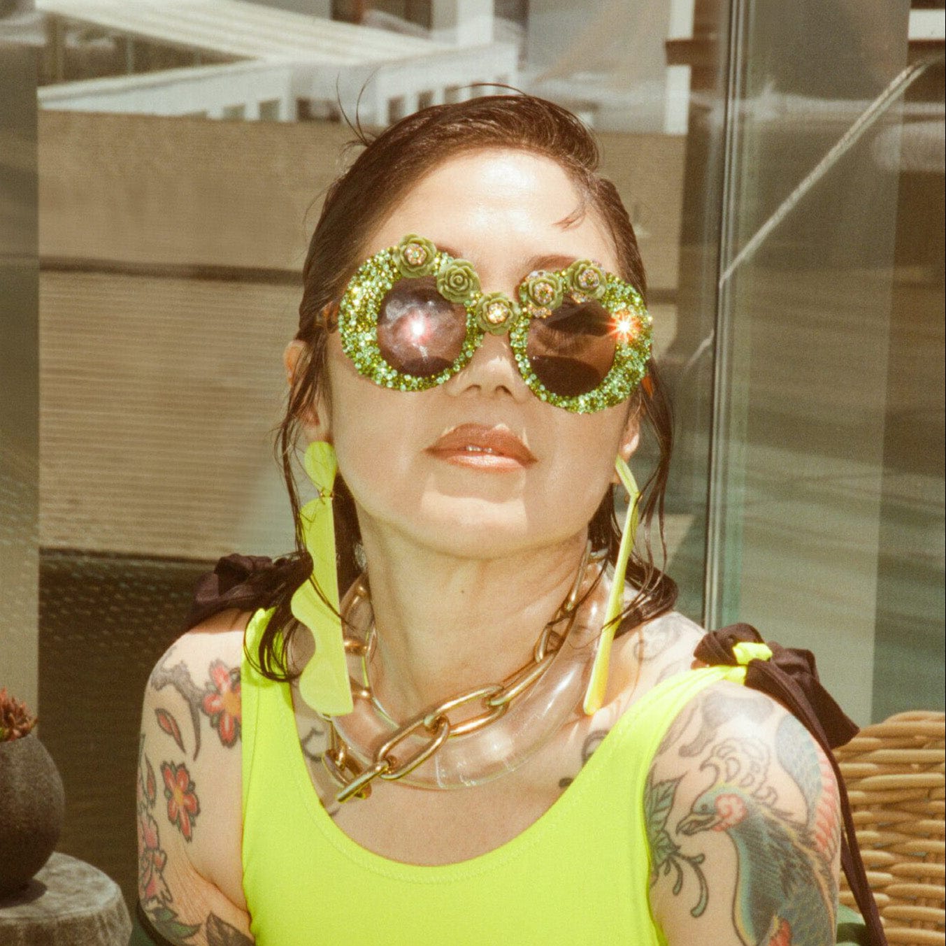 Margaret Cho Wears By Chavelli XL Wiggles Earrings