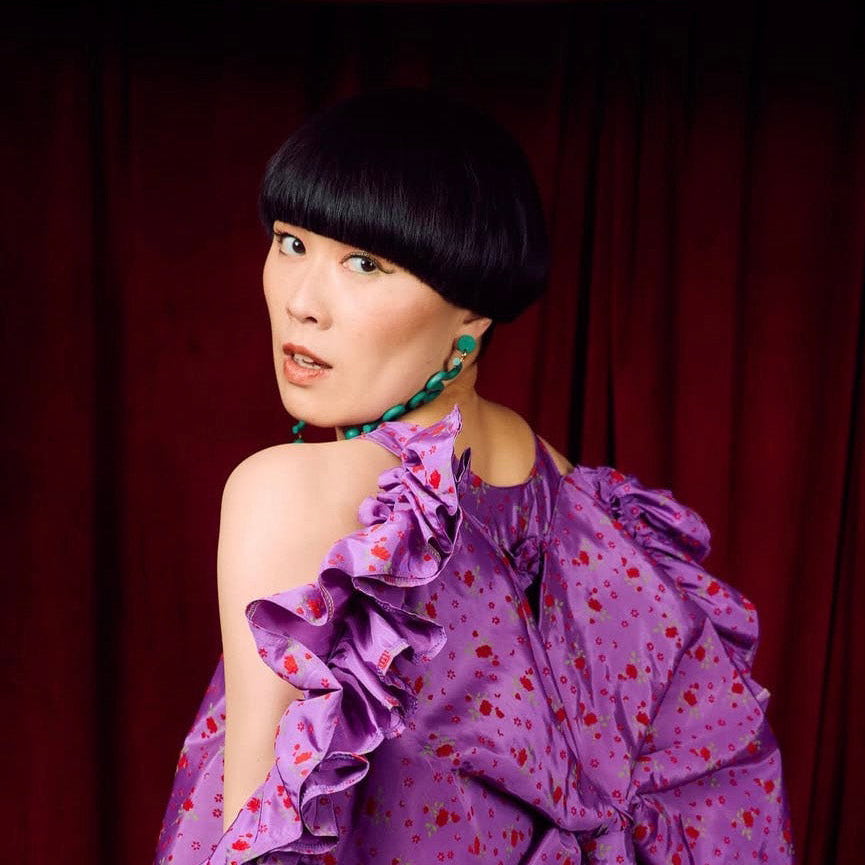 Atsuko Okatsuka Wears Our Tube Squiggle Earrings at the Unforgettable Gala Awards