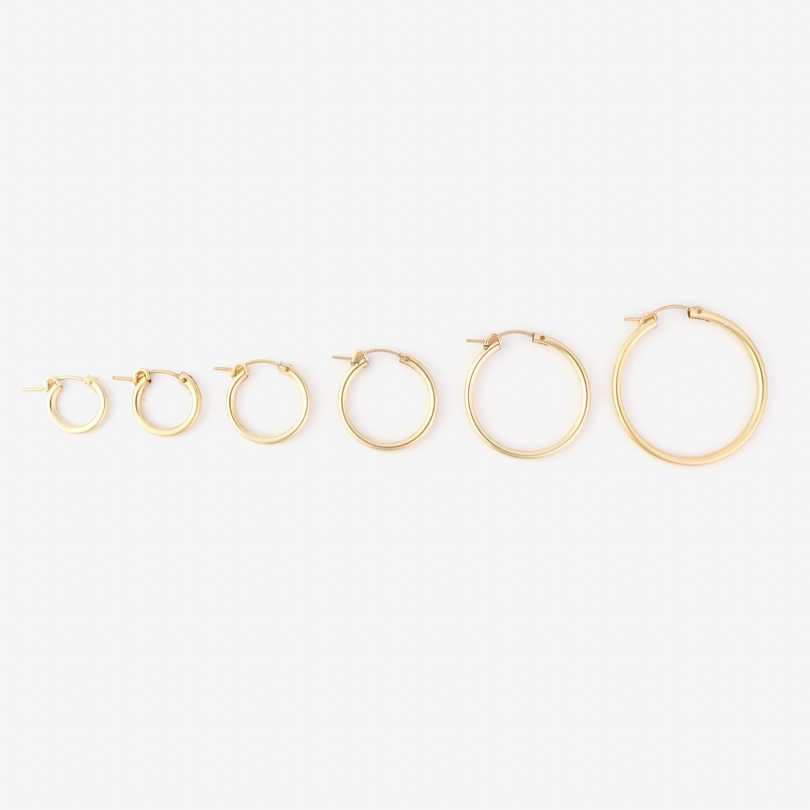 14k Gold-filled swappable mix and match hoop charm earrings