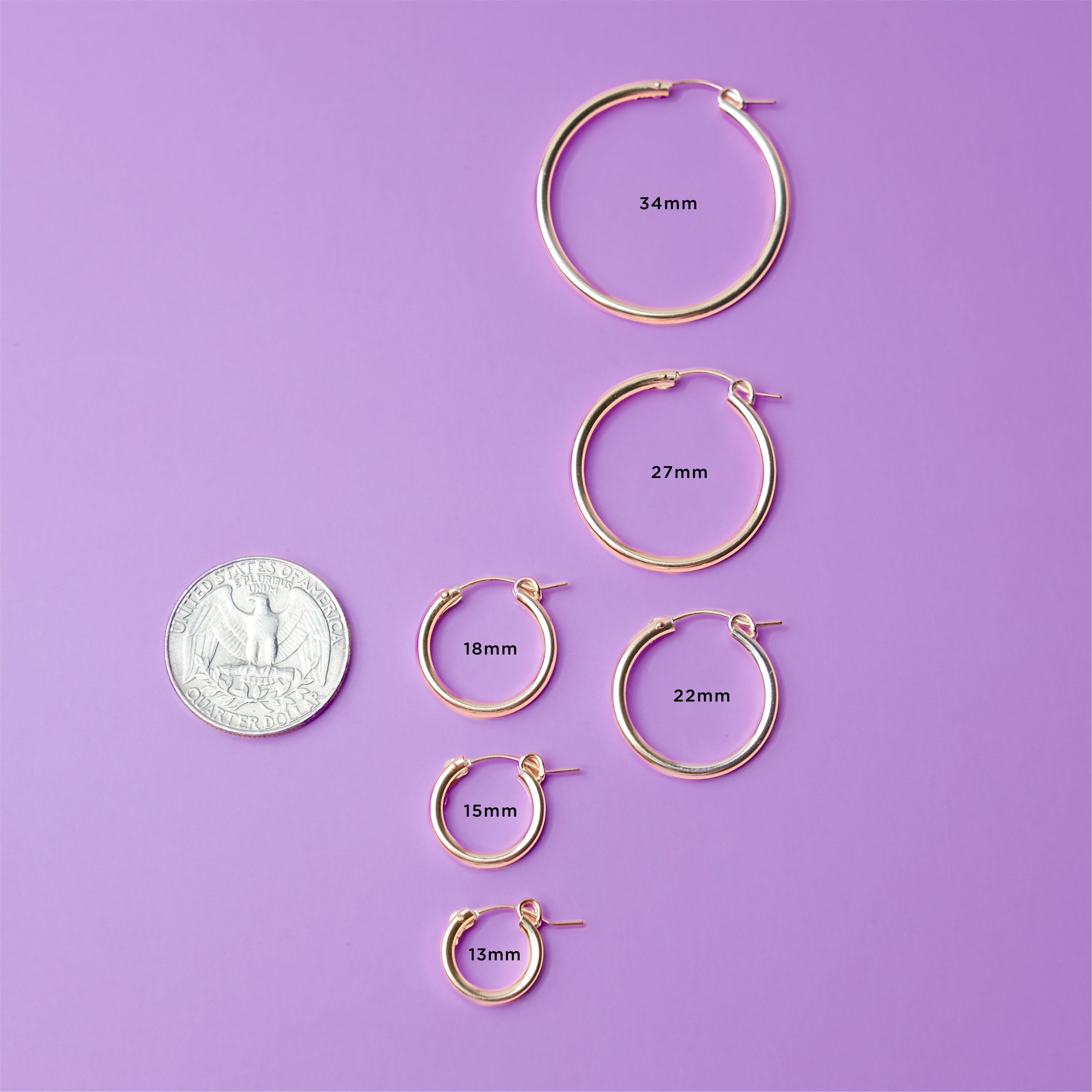 14k Gold-filled swappable mix and match hoop charm earrings