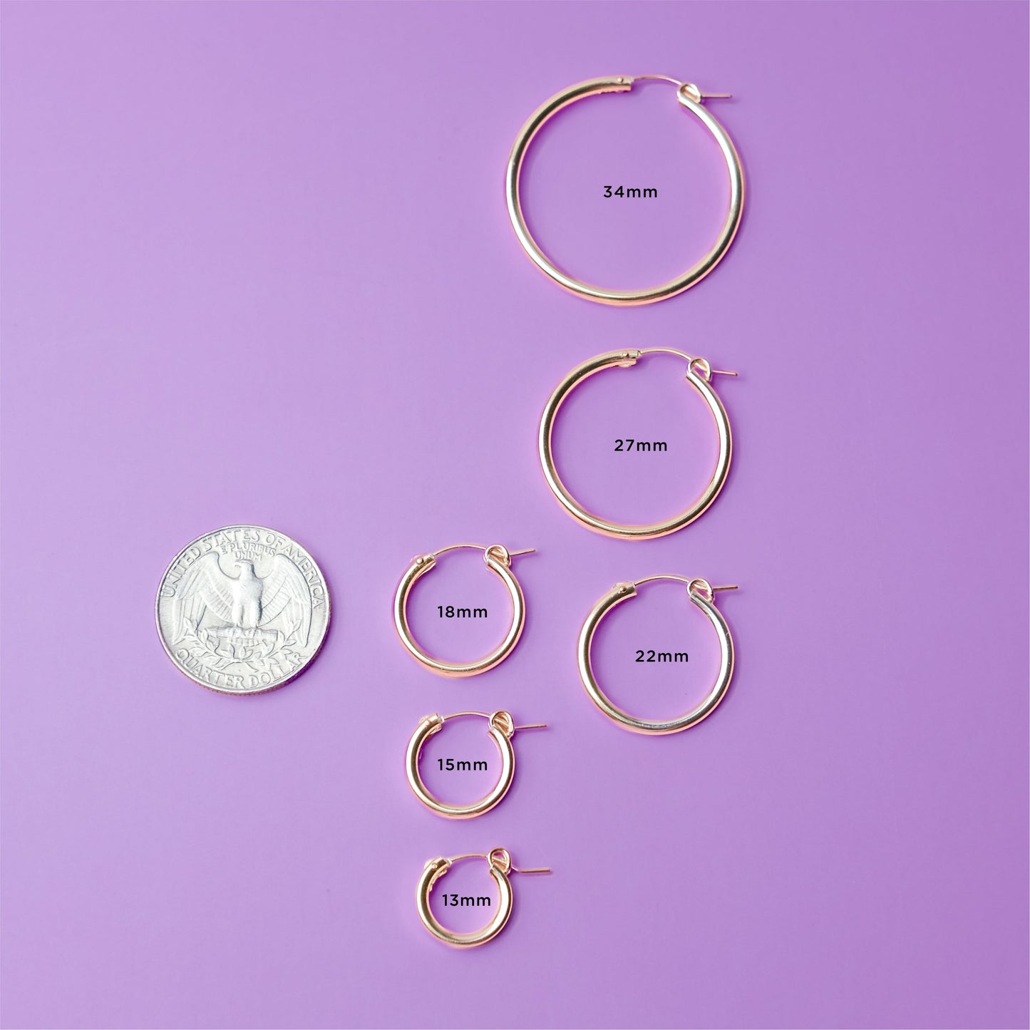 14k Gold-filled swappable mix and match hoop charm earrings