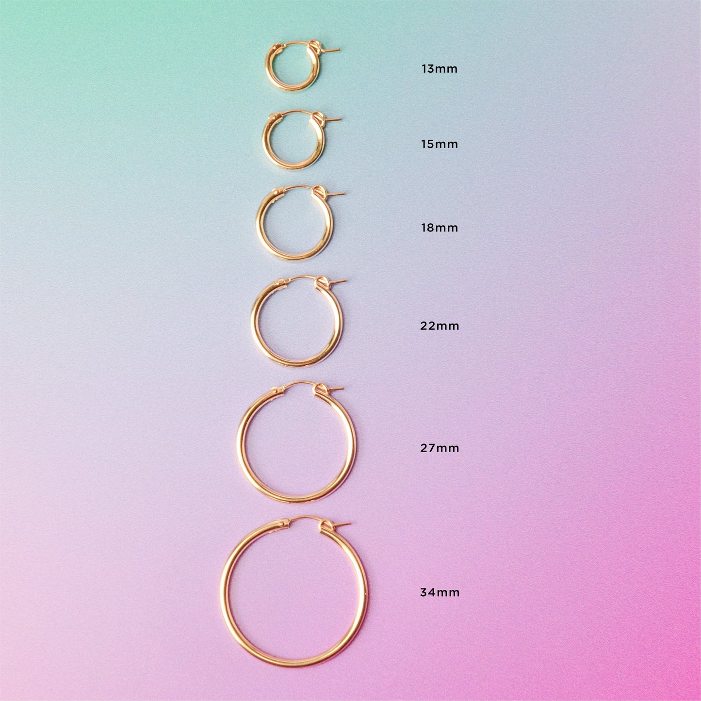 14k Gold-filled swappable mix and match hoop charm earrings