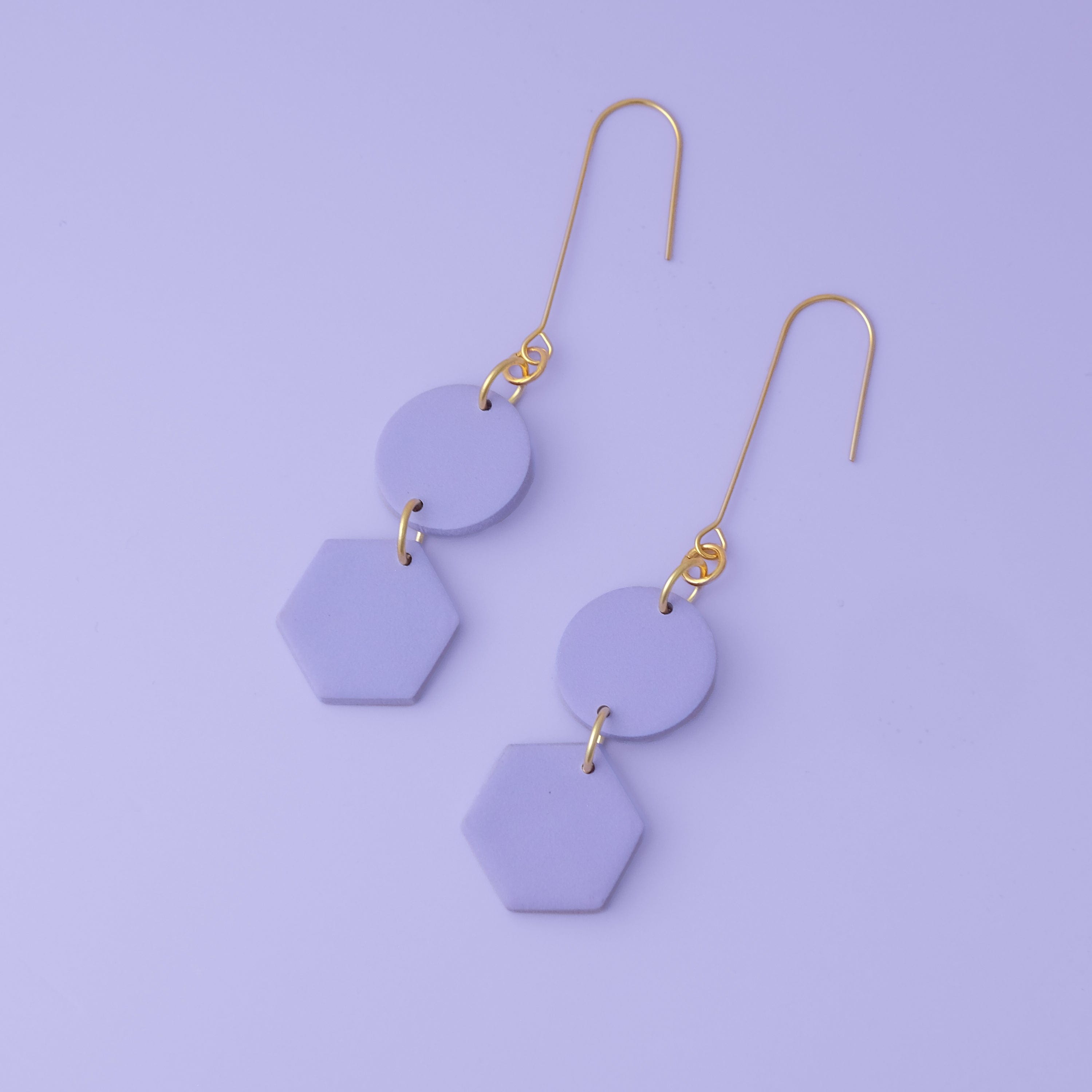 Belle Dangles dangly earrings in lavender #color_lavender