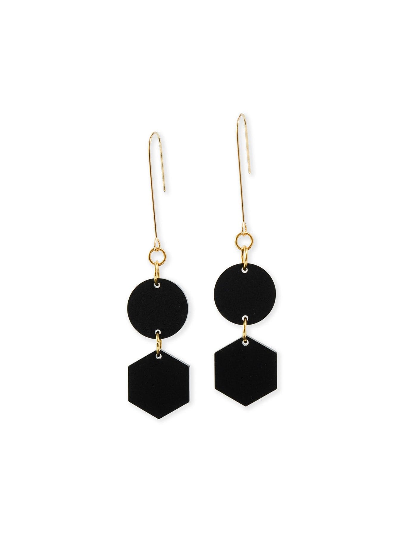Belle Geometric dangly earrings