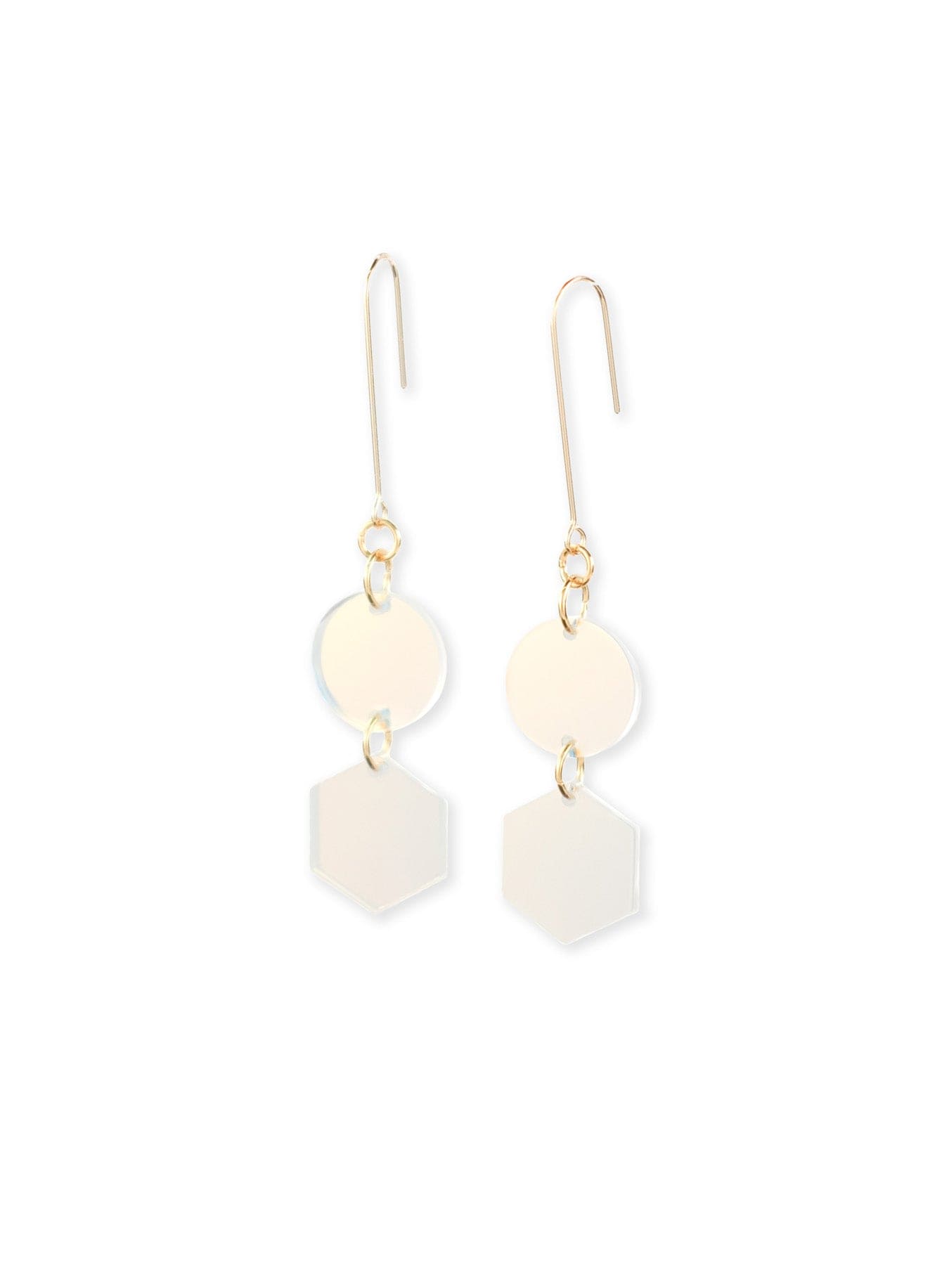 Belle Geometric dangly earrings