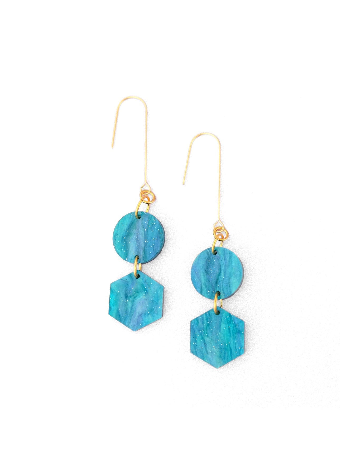 Belle Geometric dangly earrings