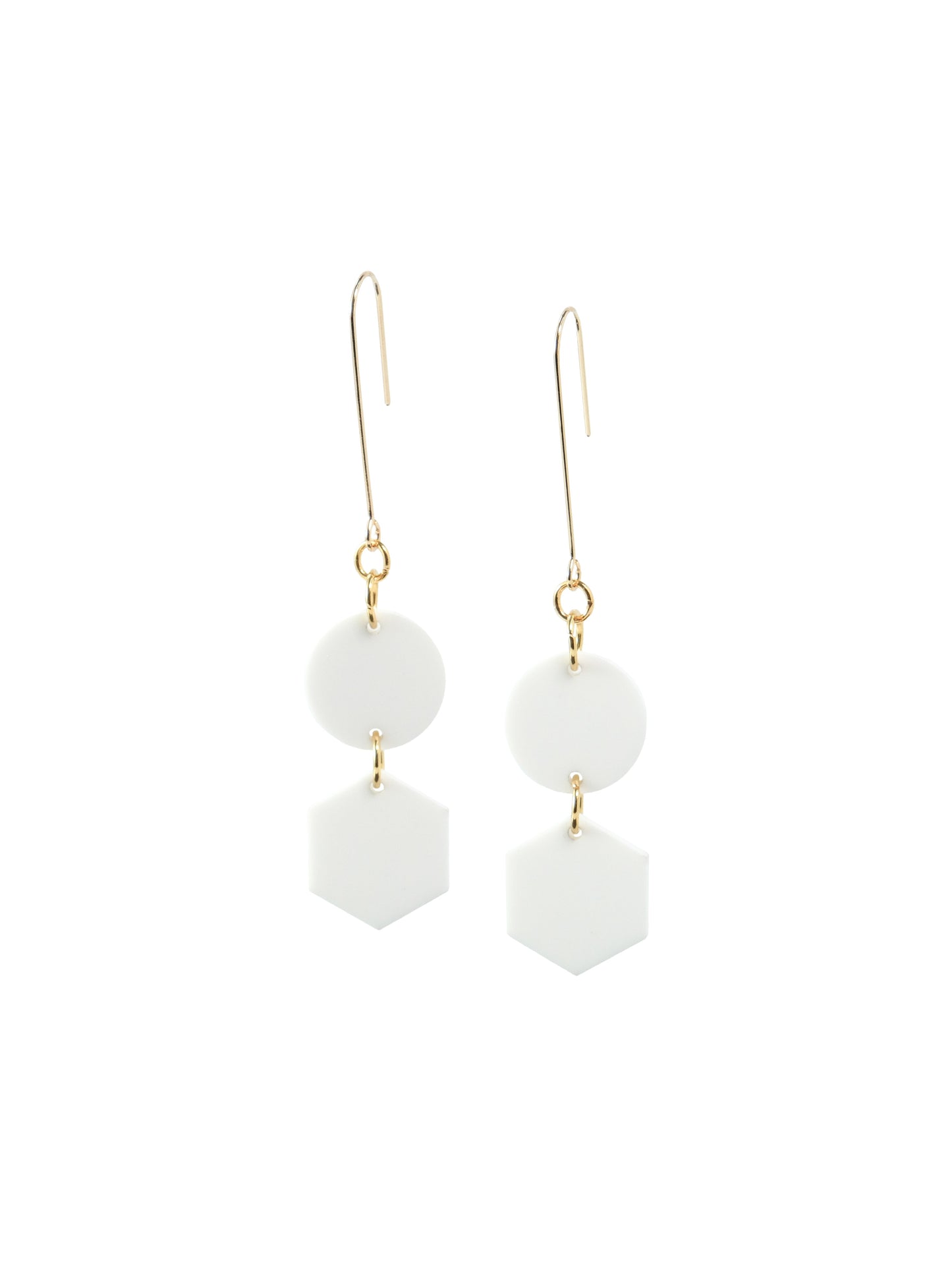Belle Geometric dangly earrings