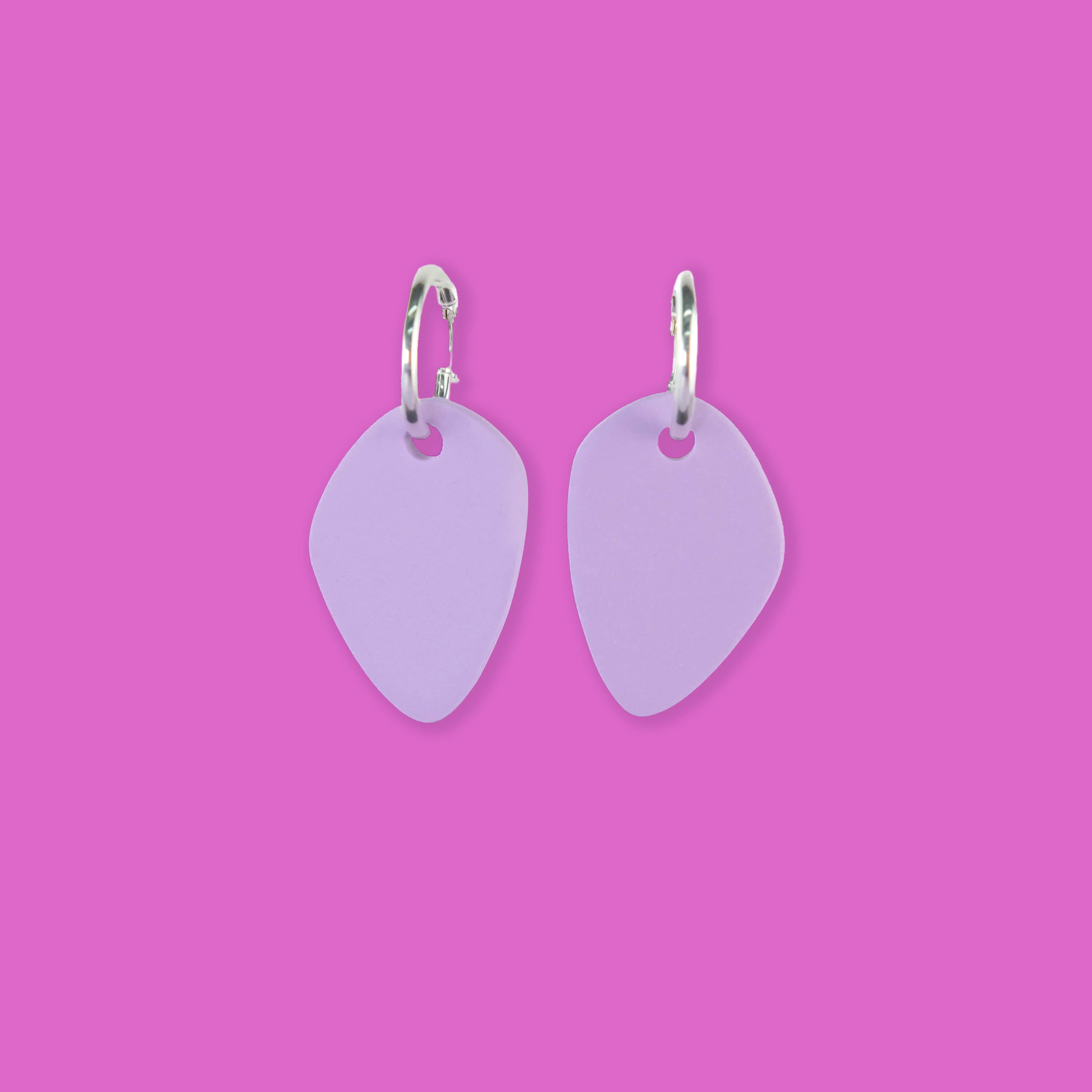 Organic shapes, artistic inspired, lightweight, dangly Calder inspired hoop earrings Calder #color_lavender