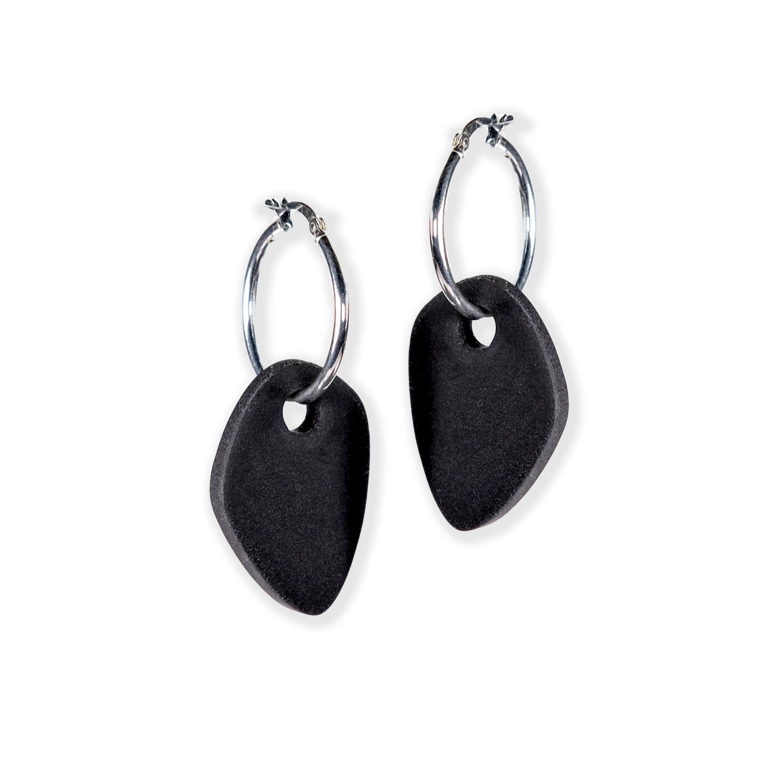 Organic shapes, artistic inspired, lightweight, dangly Calder inspired hoop earrings Calder #color_black