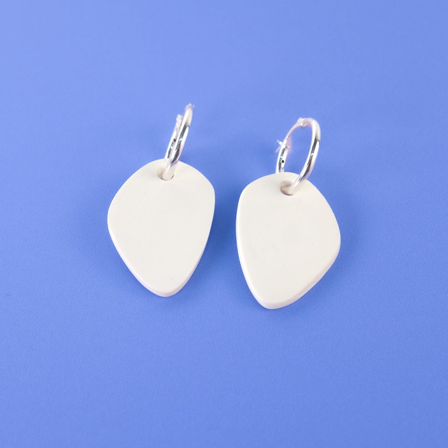 Organic shapes, artistic inspired, lightweight, dangly Calder inspired hoop earrings Calder #color_white