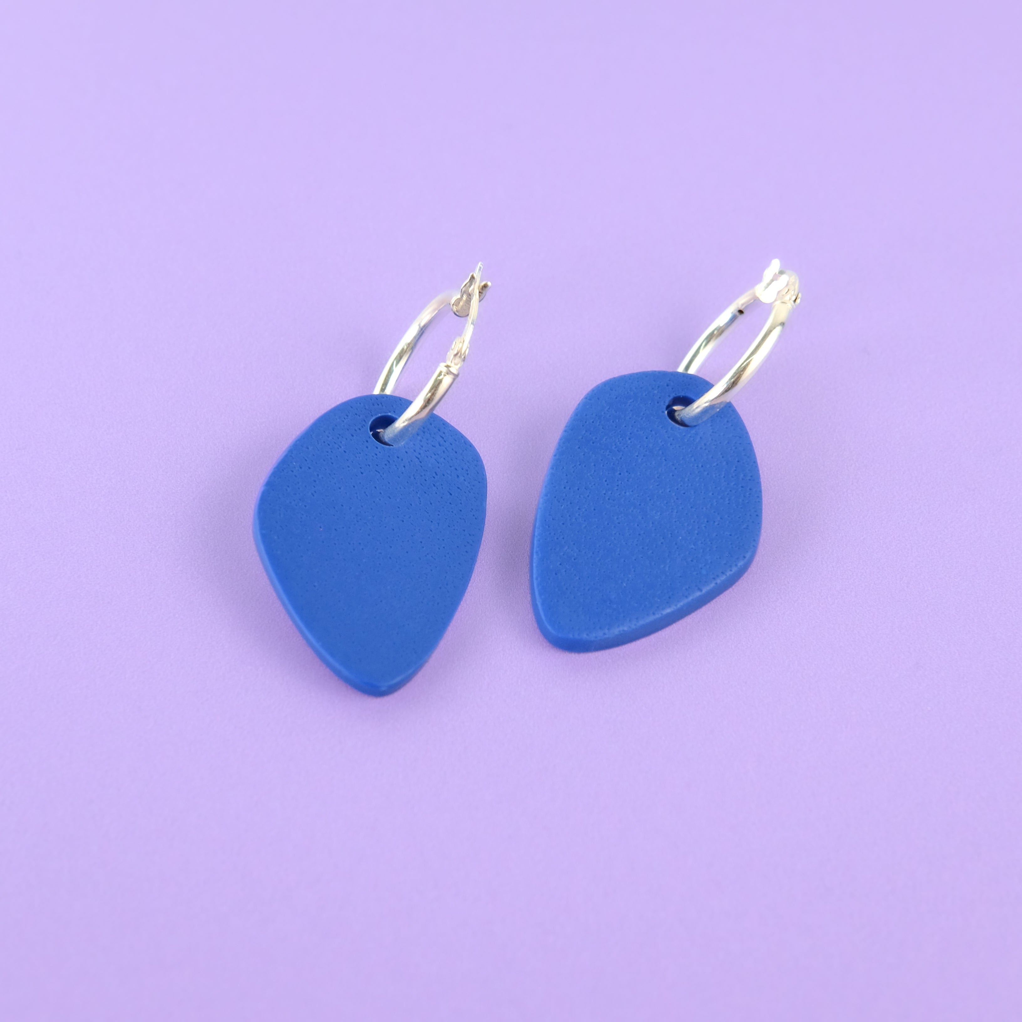 Organic shapes, artistic inspired, lightweight, dangly Calder inspired hoop earrings Calder #color_blue