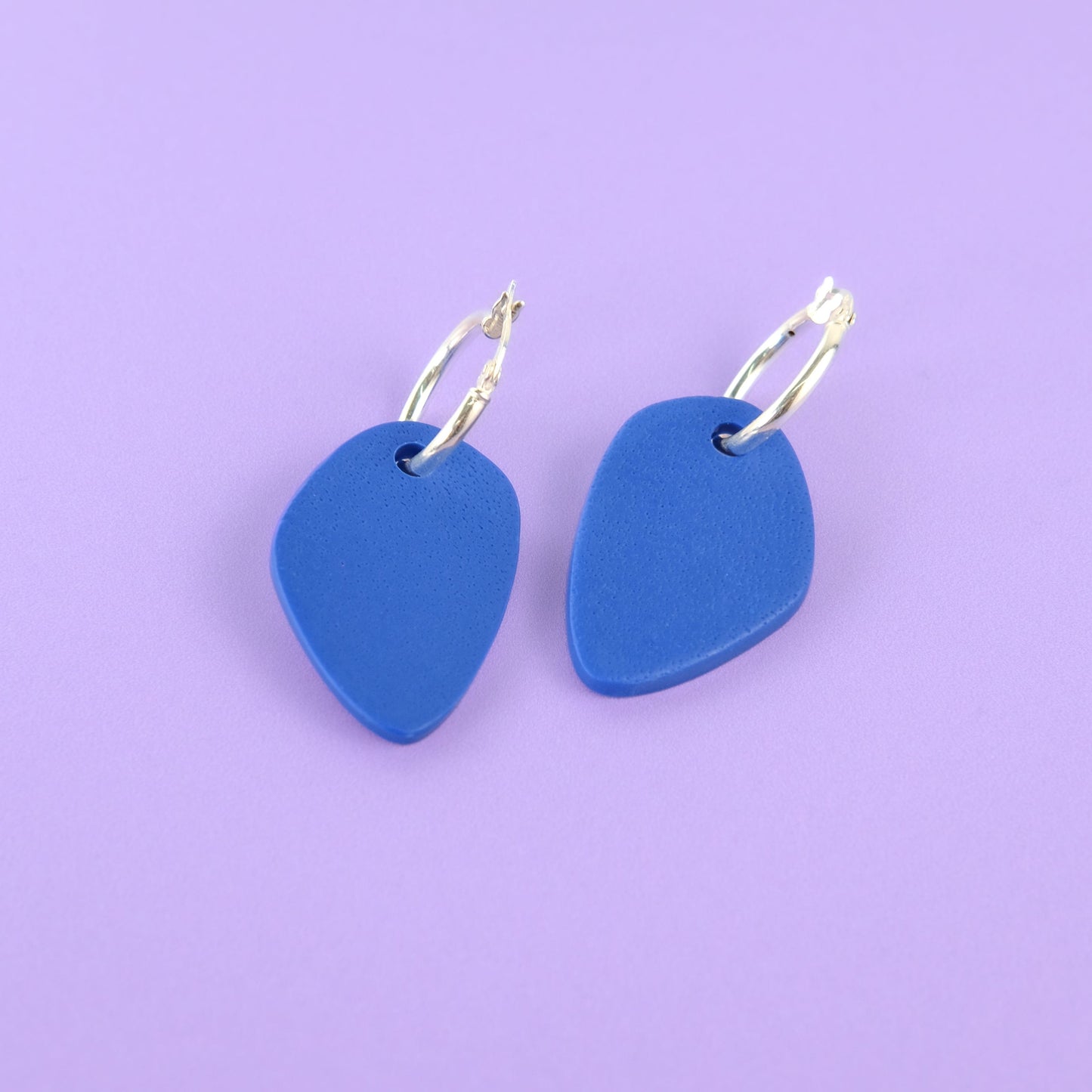Organic shapes, artistic inspired, lightweight, dangly Calder inspired hoop earrings Calder #color_blue
