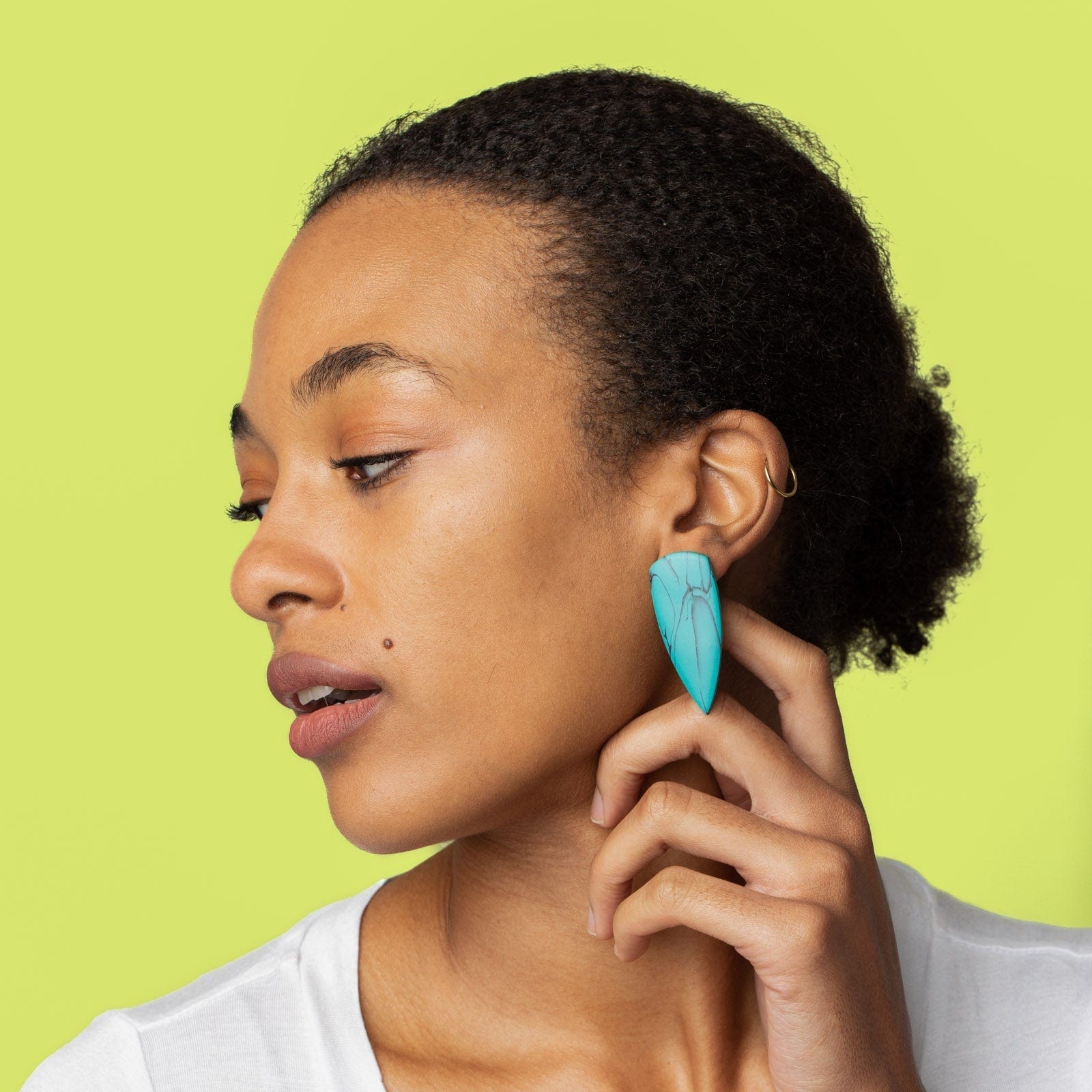 Dagger Studs Earrings #color_turquoise