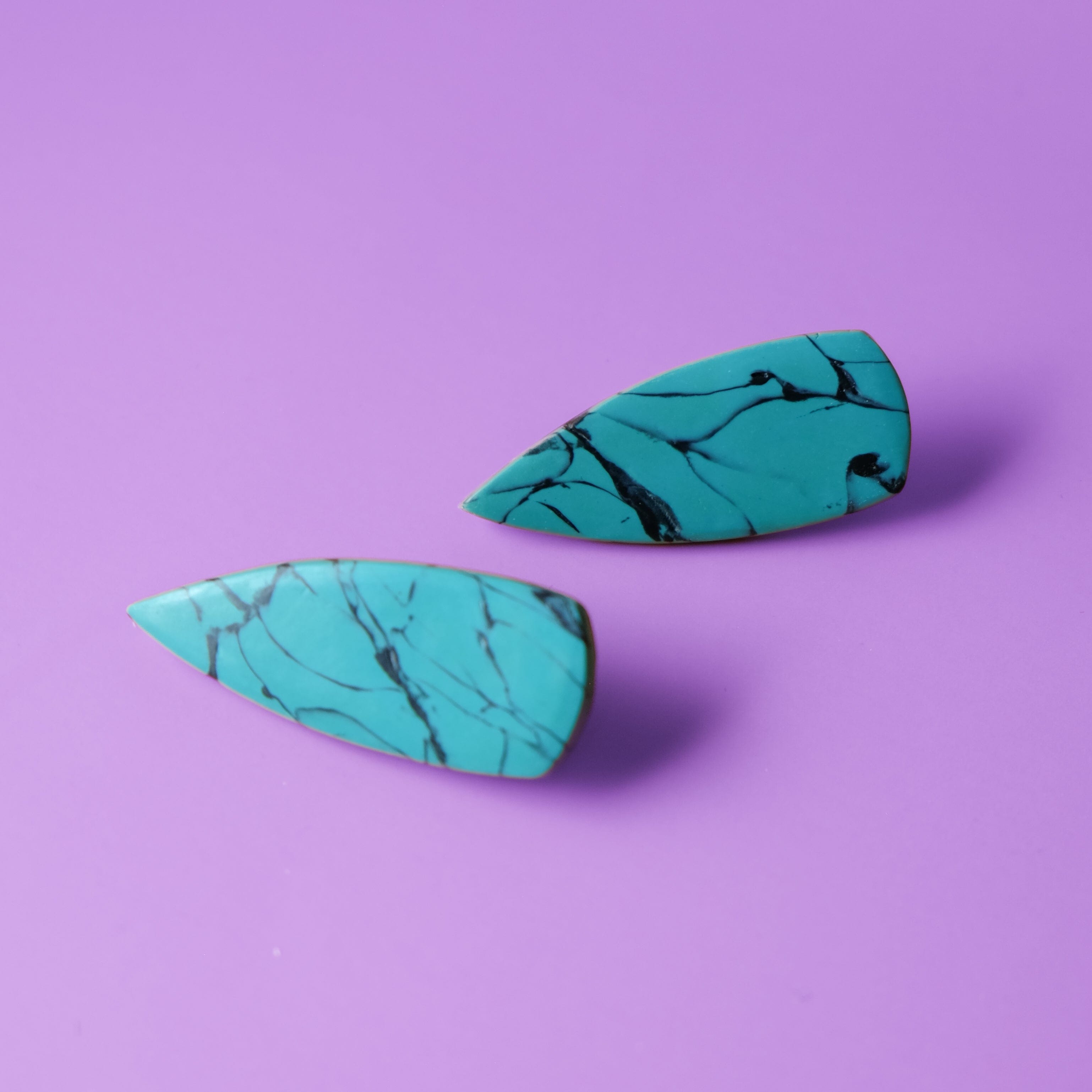 Dagger Studs Earrings #color_turquoise
