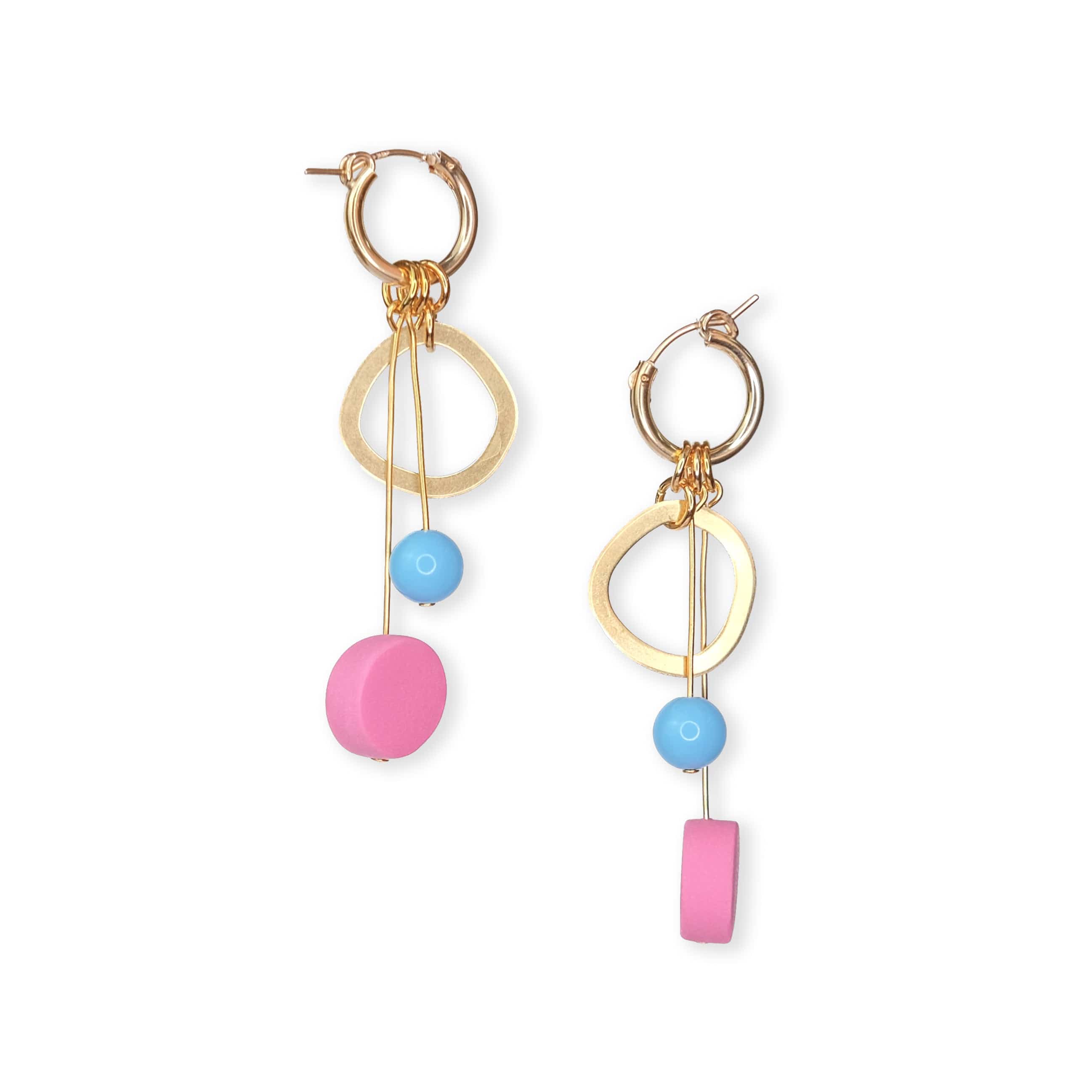 Freya charm hoop earrings