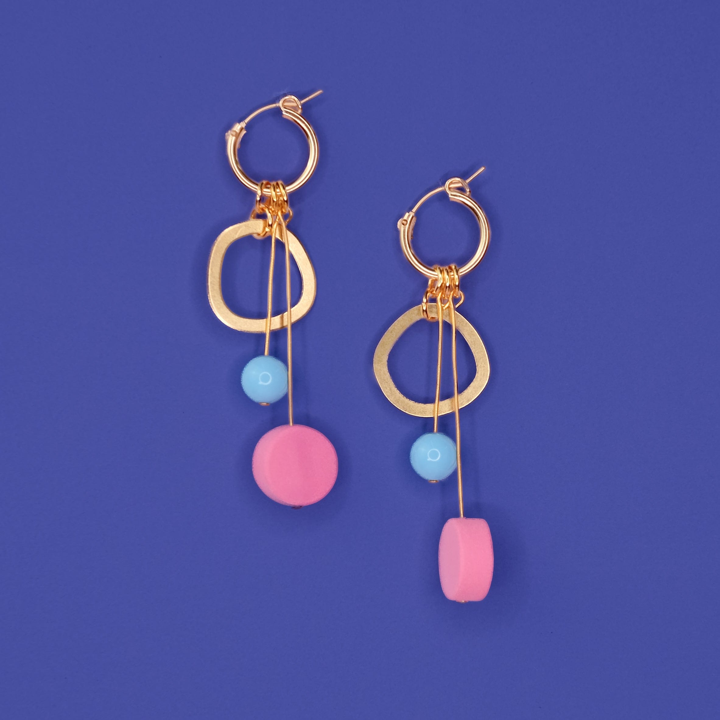 Freya charm hoop earrings