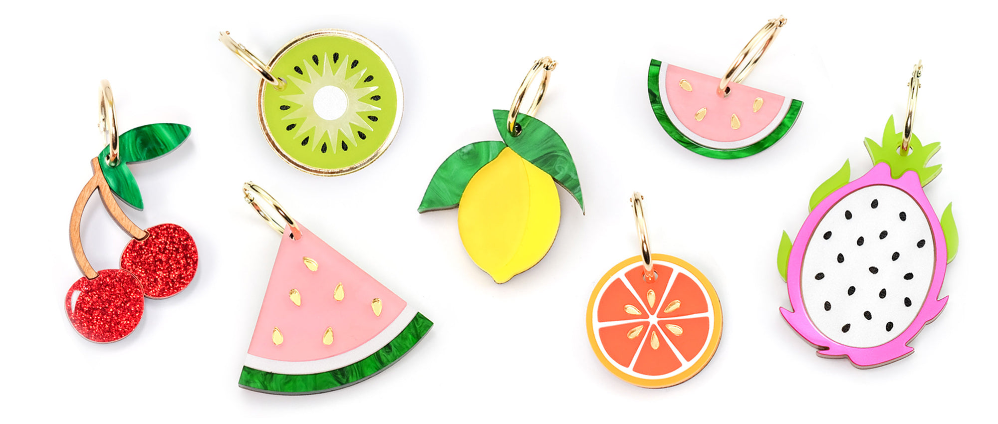 Fruit salad earring collection