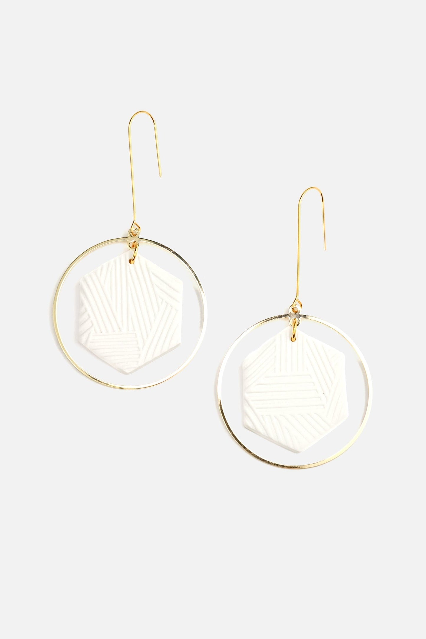 Hex Halo dangly earrings