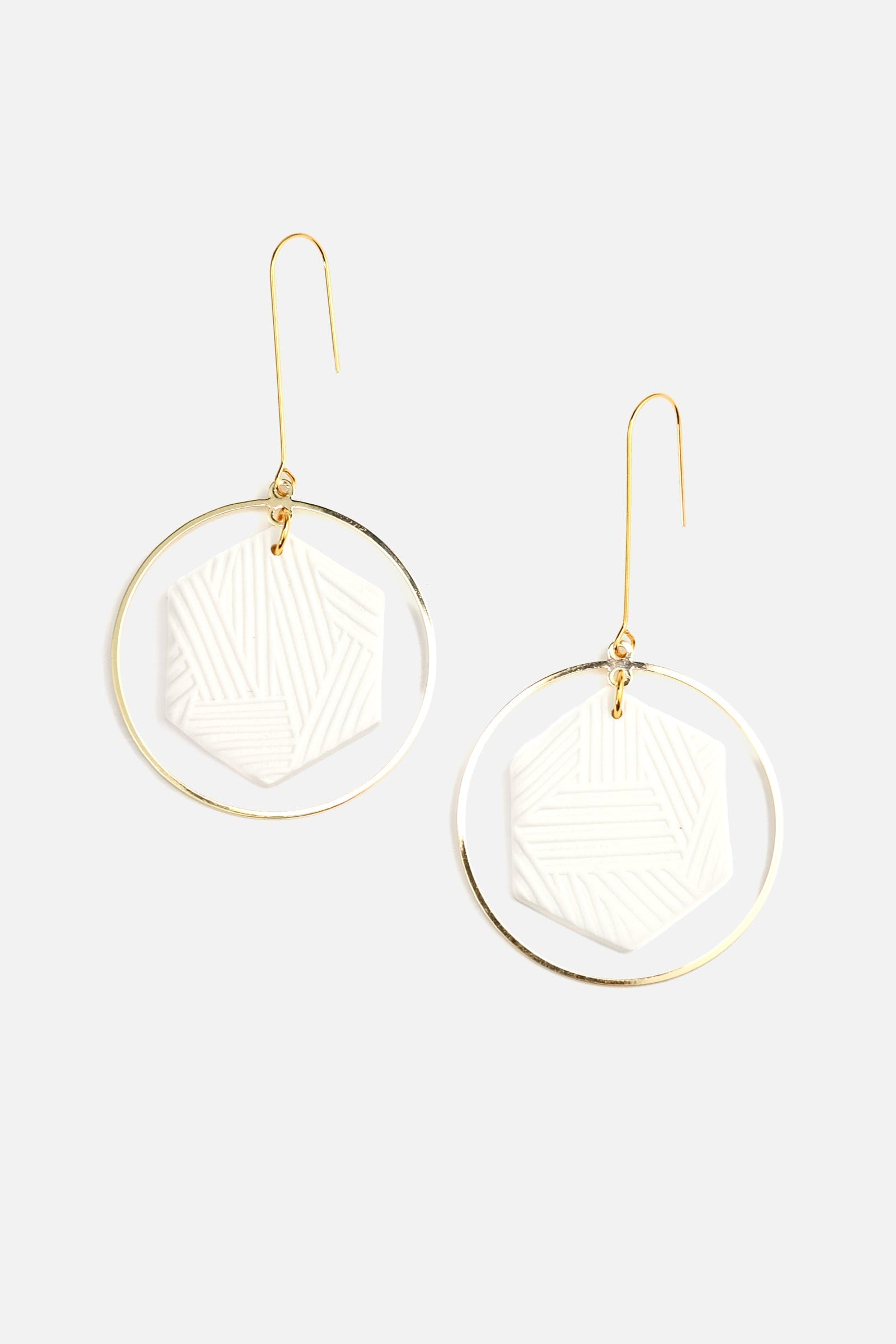 Hex Halo dangly earrings