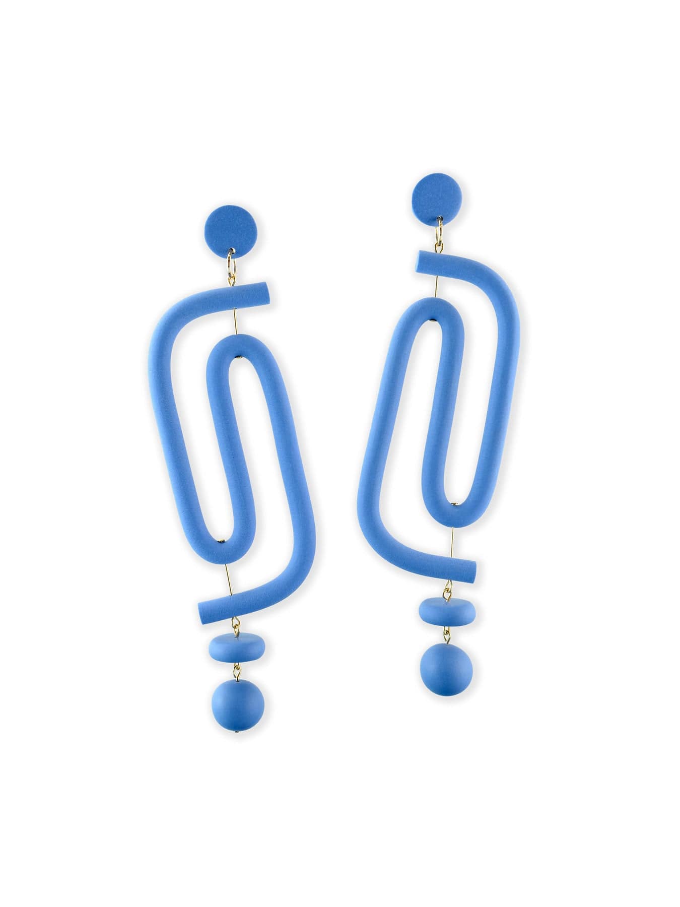 Labyrinth dangly statement earrings