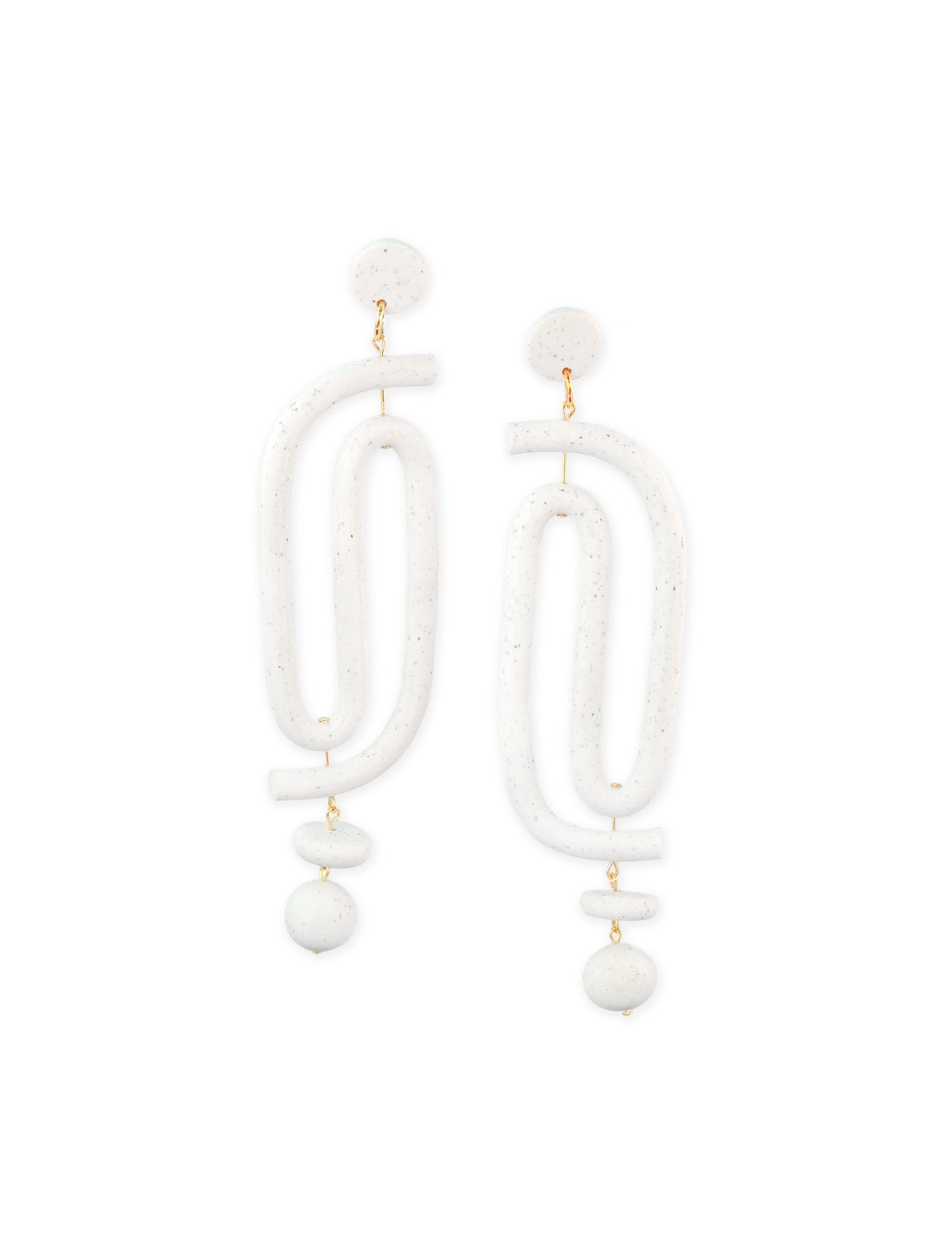 Labyrinth dangly statement earrings