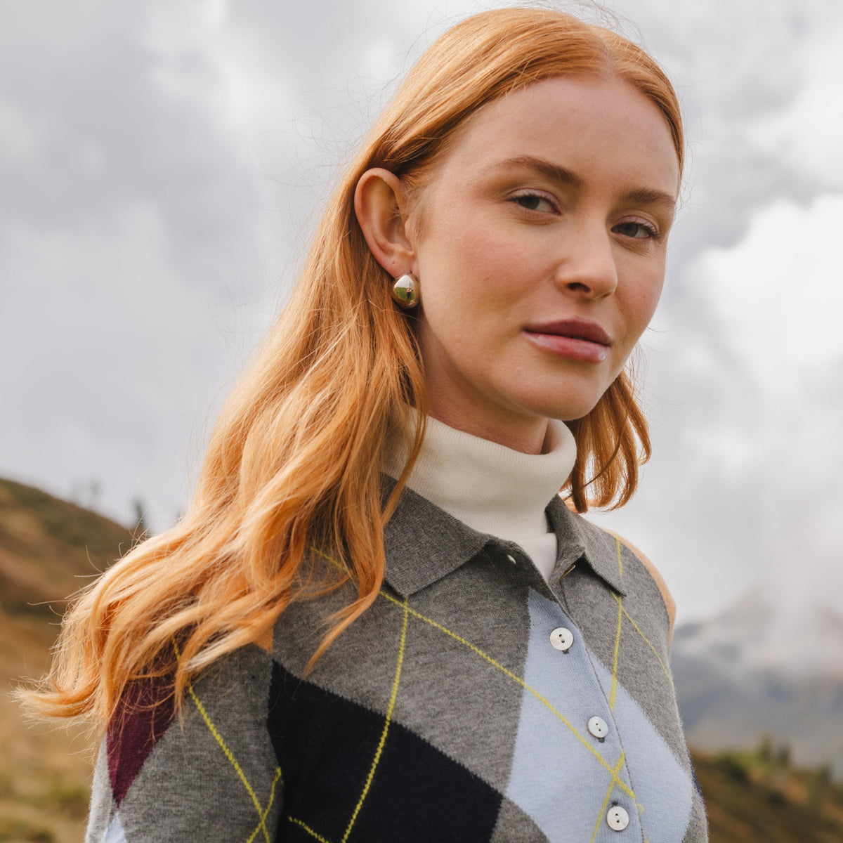 Lozenge Stud earrings