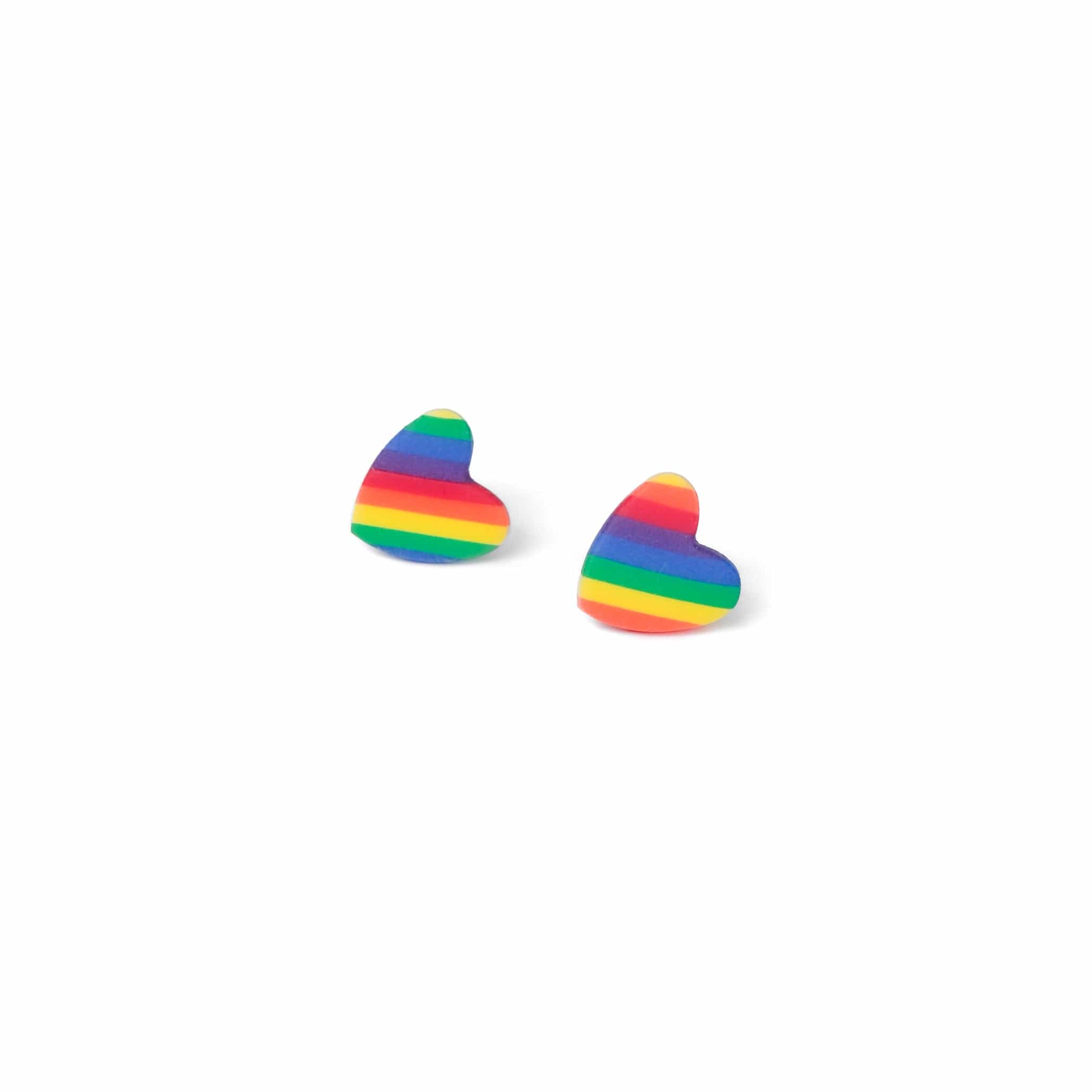 Super cute mini rainbow stud earrings #color_rainbow