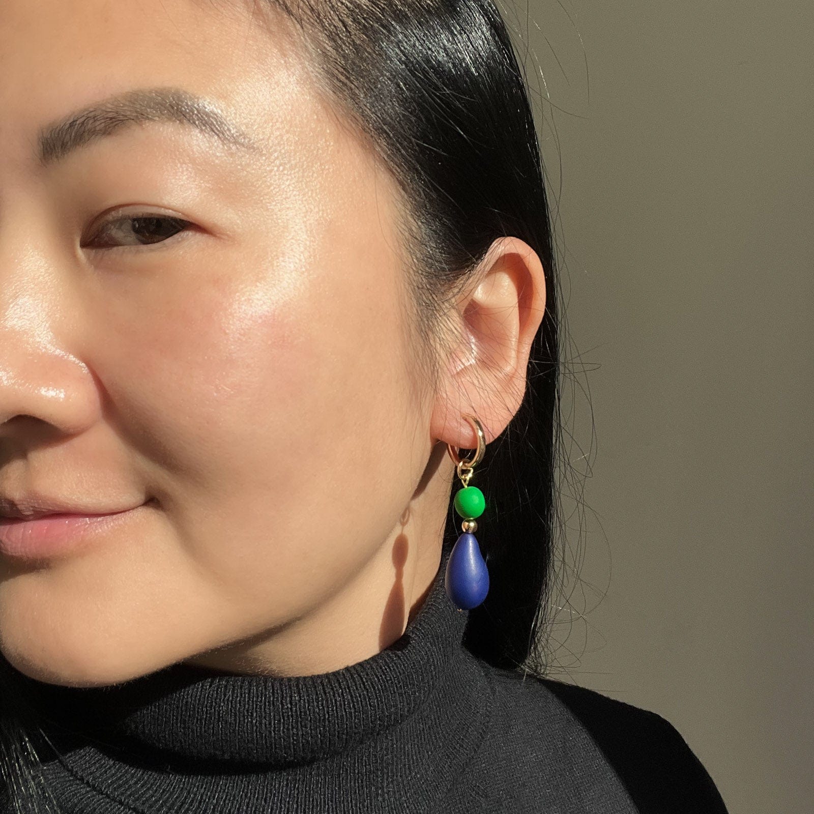 Mismatched Color Blocked Earring Charm Set