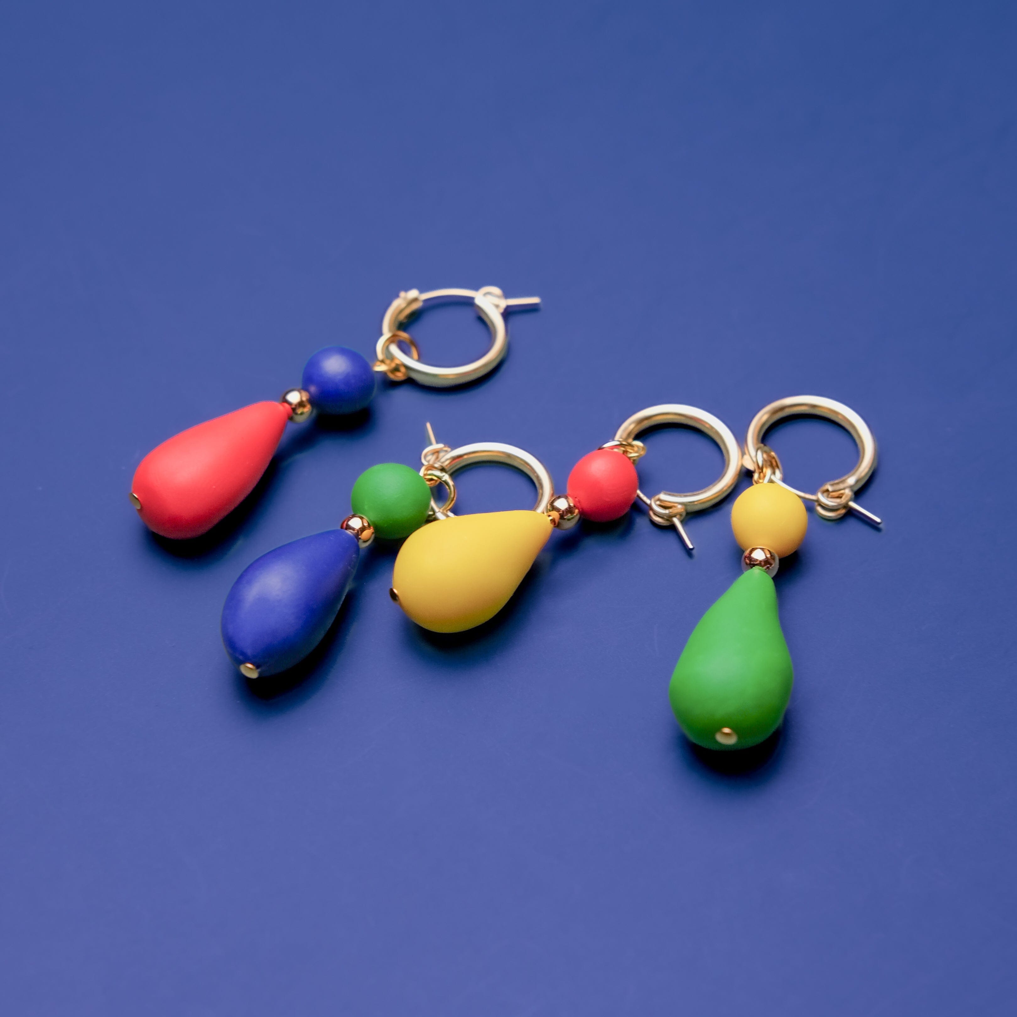 Mismatched Color Blocked Earring Charm SetMismatched Color Blocked Earring Charm Set