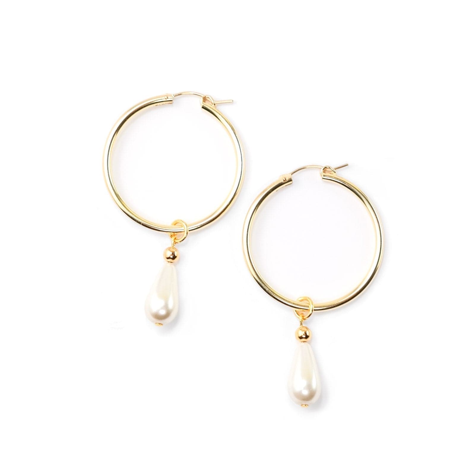 Louis Vuitton Gold, Cultured Pearl and Charm Hoop Earrings , Contemporary Jewelry