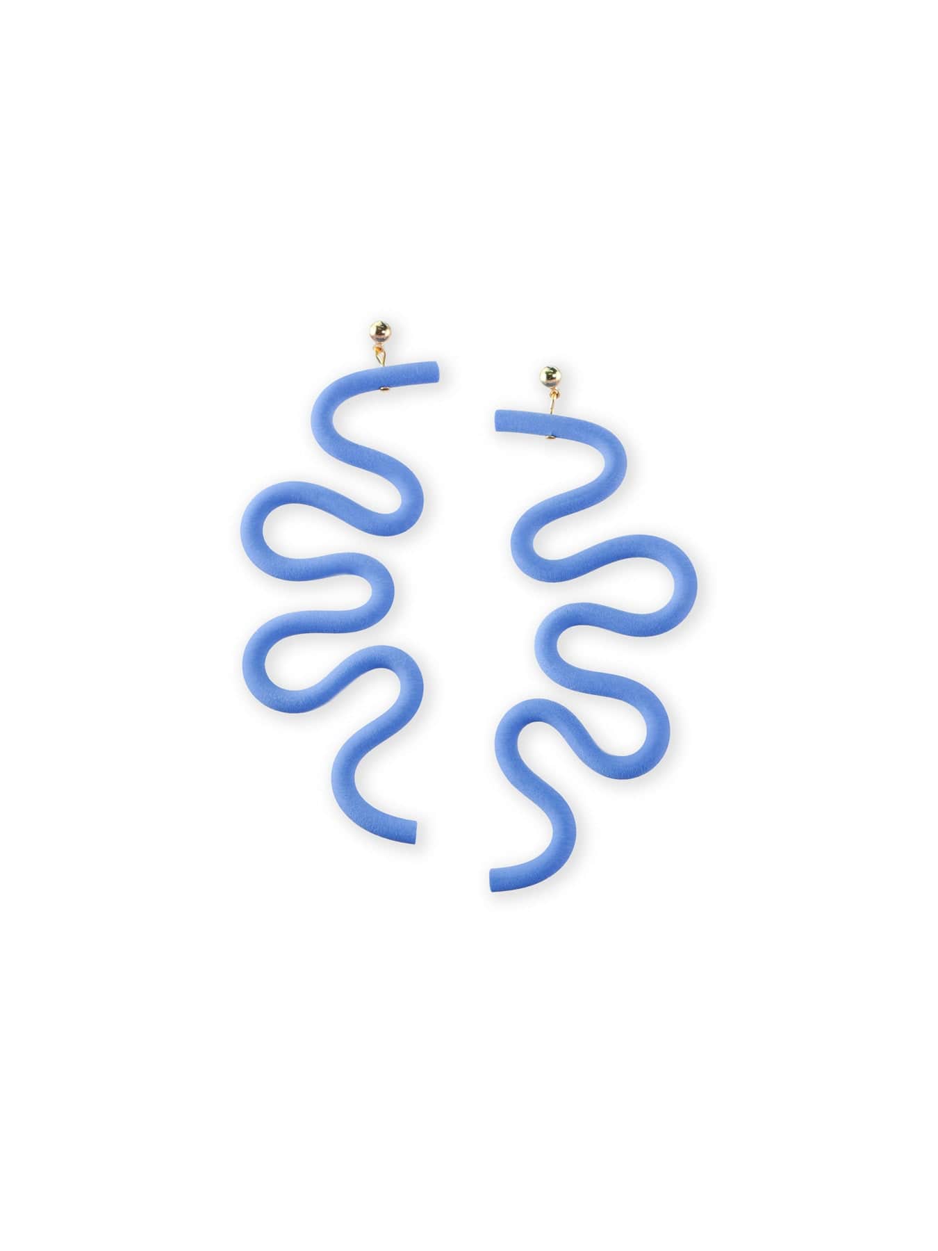 Small Tube Squiggles dangly earrings