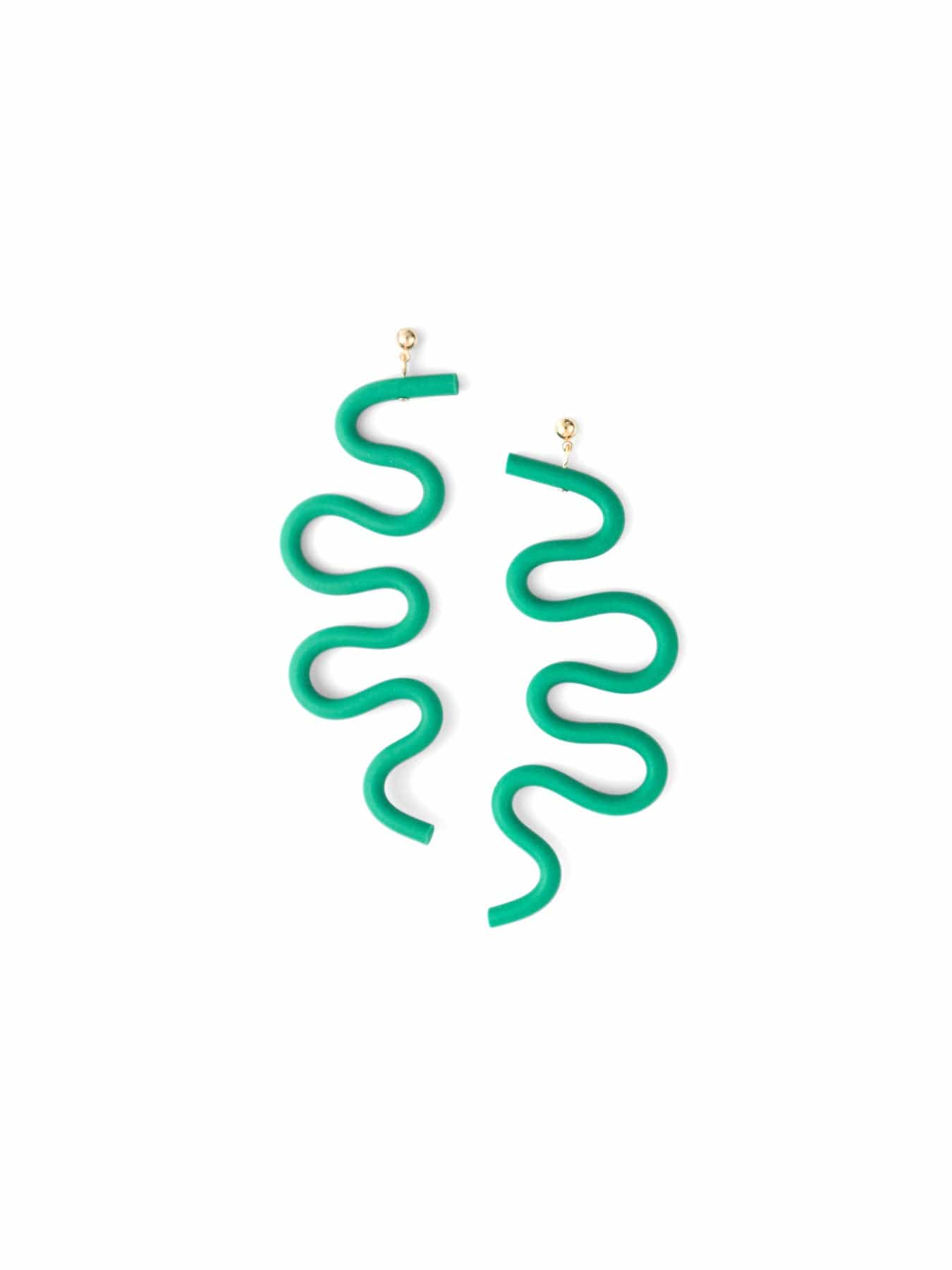 Small Tube Squiggles dangly earrings