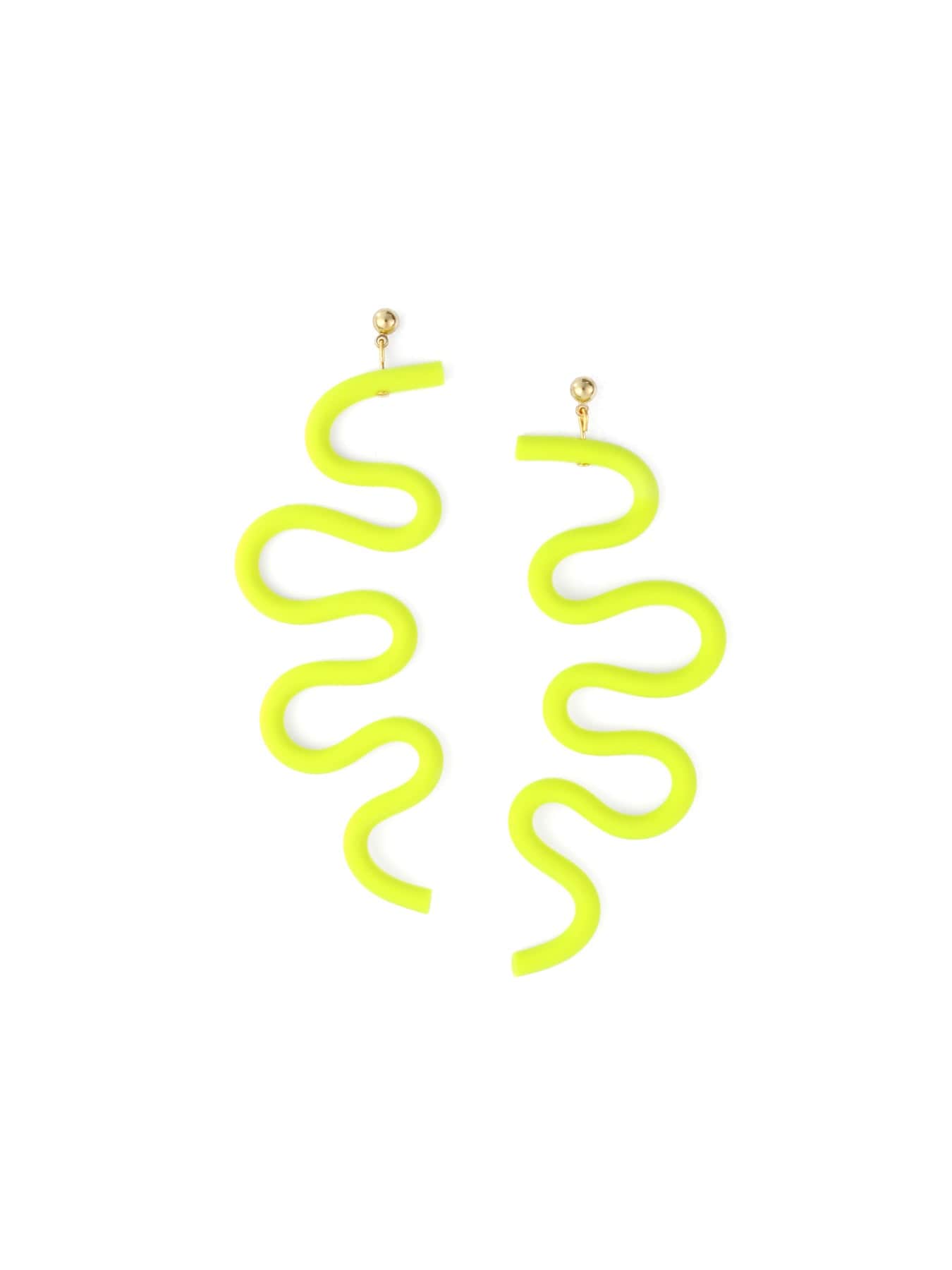 Small Tube Squiggles dangly earrings