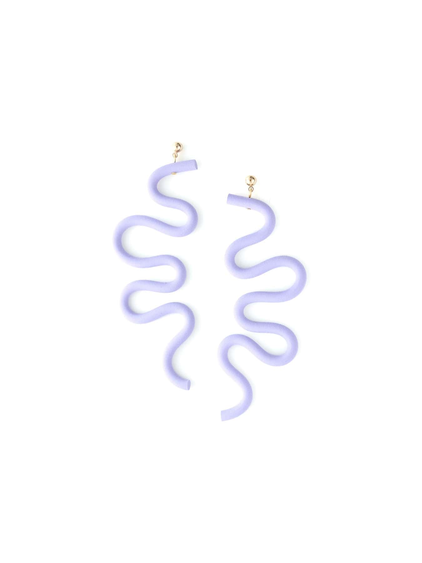 Small Tube Squiggles dangly earrings