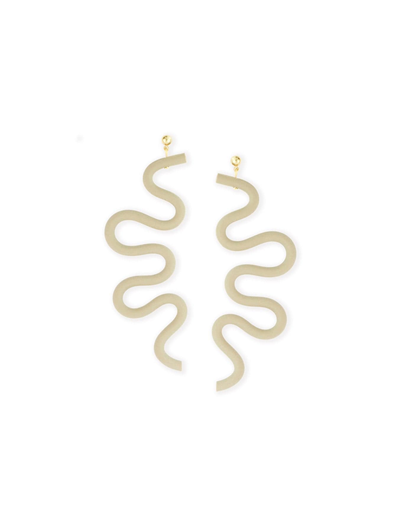 Small Tube Squiggles dangly earrings