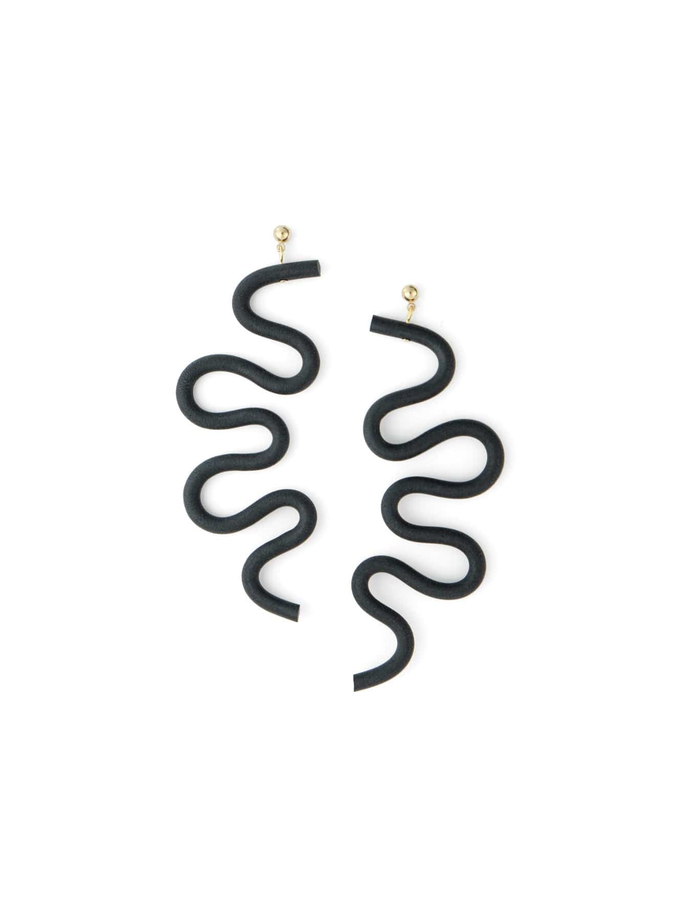 Small Tube Squiggles dangly earrings