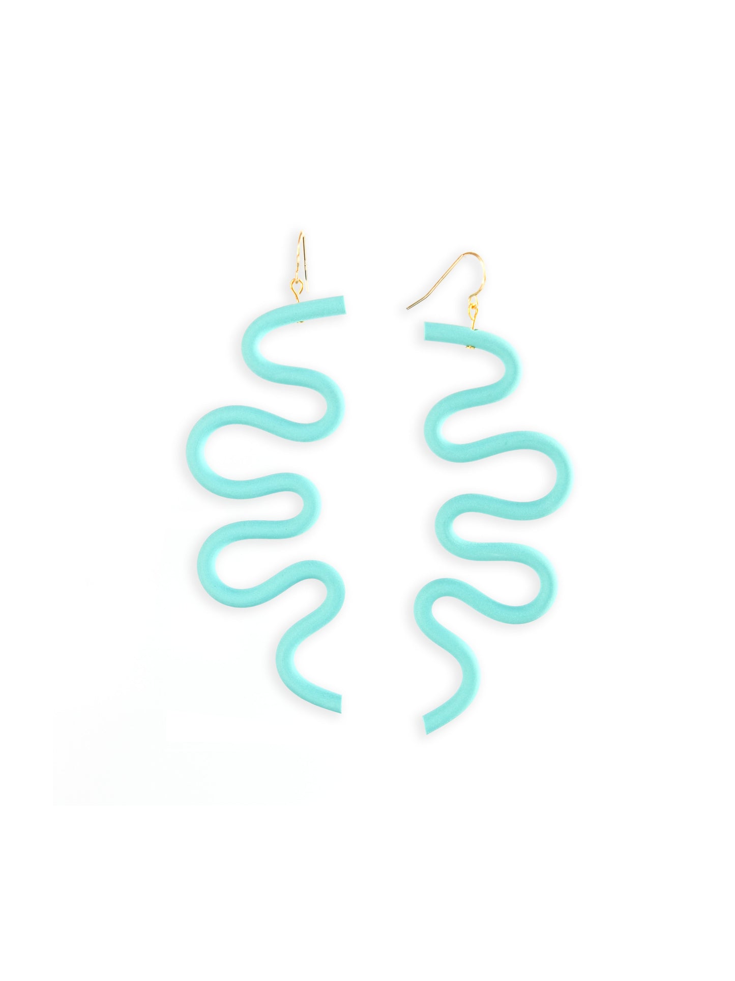 Small Tube Squiggles dangly earrings