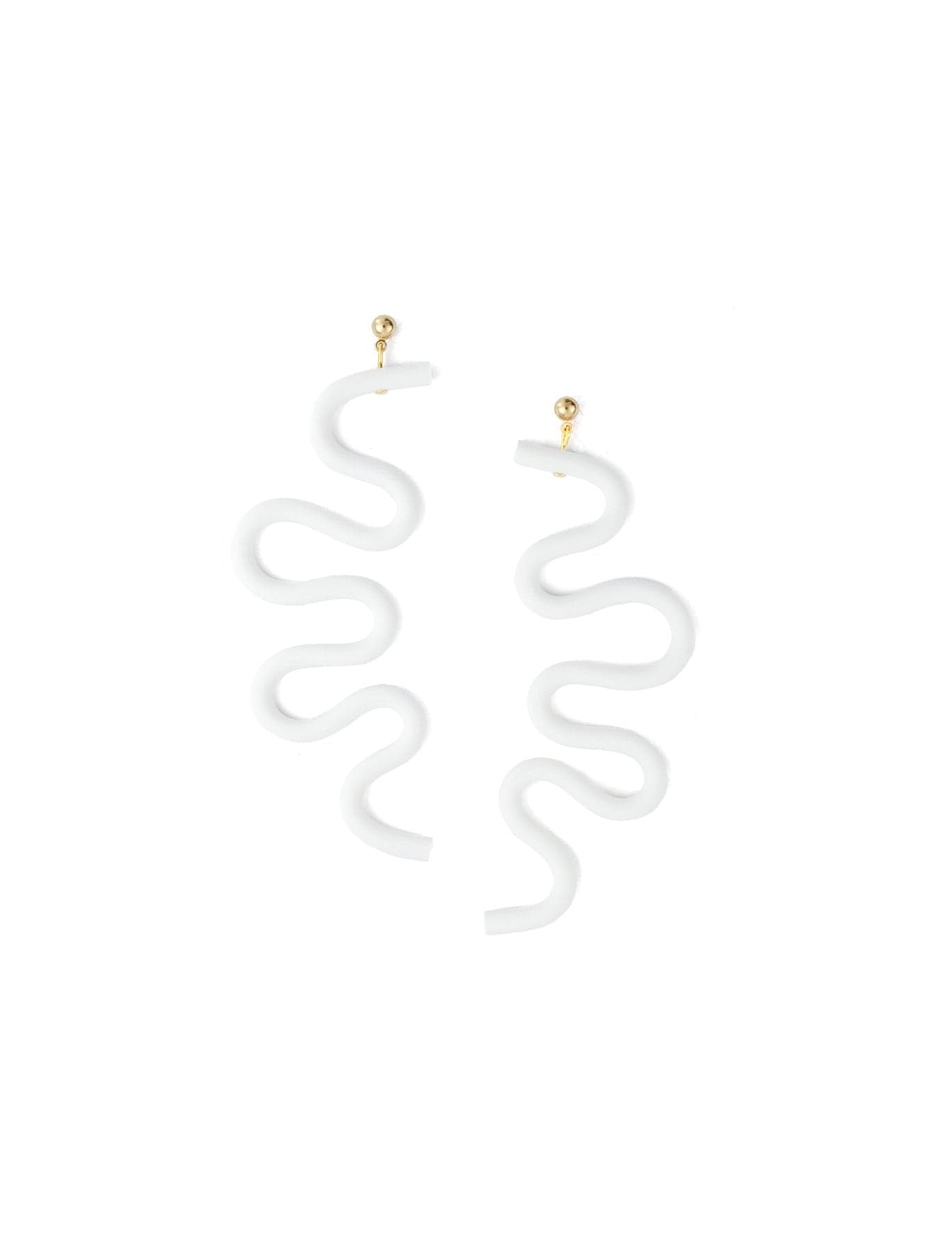 Small Tube Squiggles dangly earrings