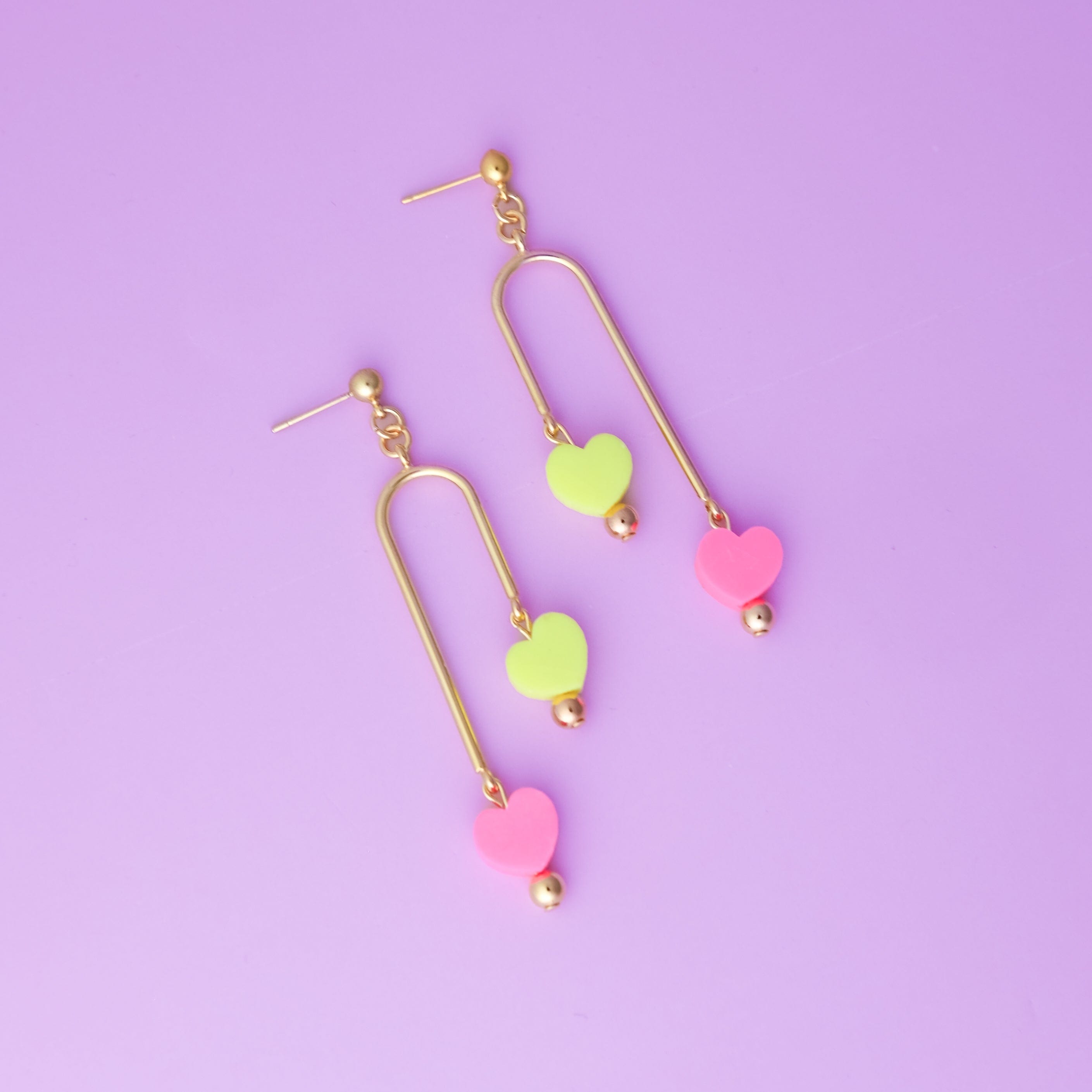 Tiny Hearts mobile dangly earrings