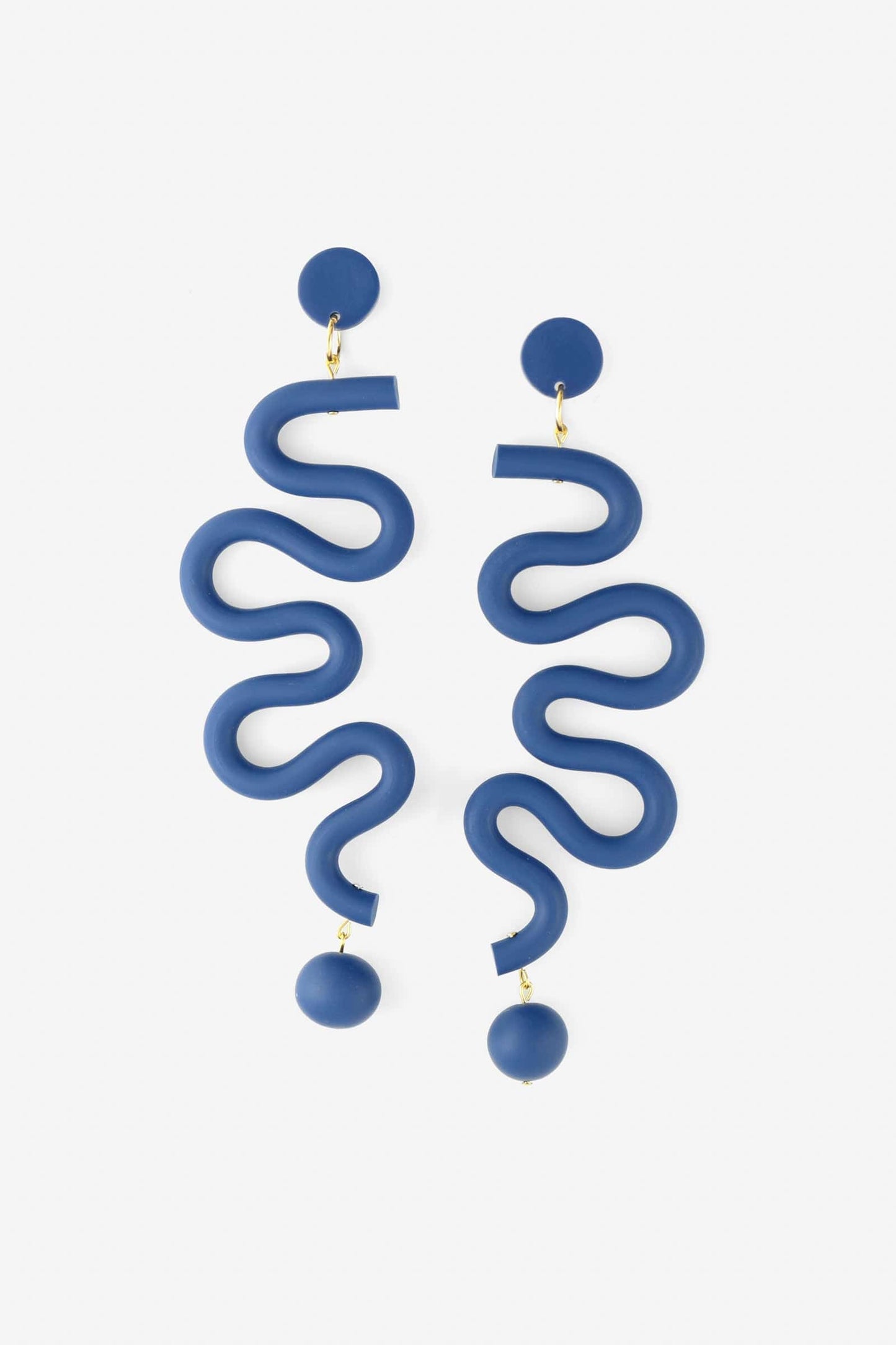 Tube Squiggles dangly statement earrings