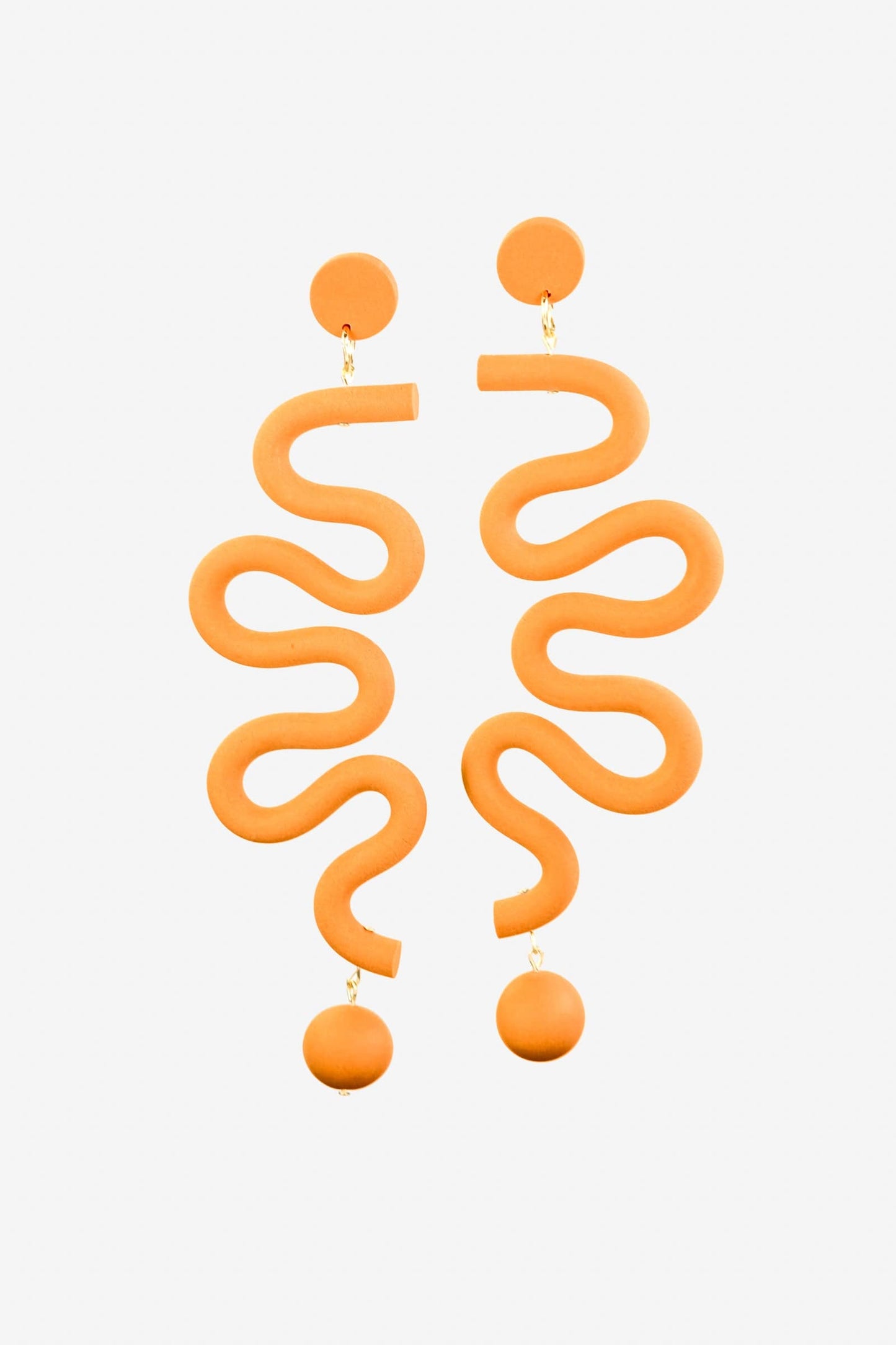 Tube Squiggles dangly statement earrings