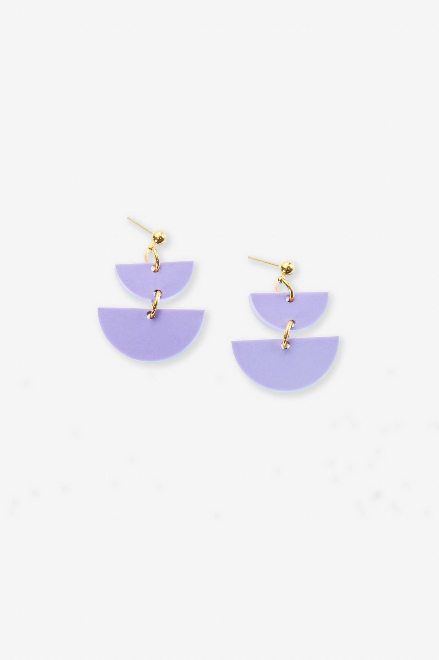 Twin Luna half-moon dangly earrings