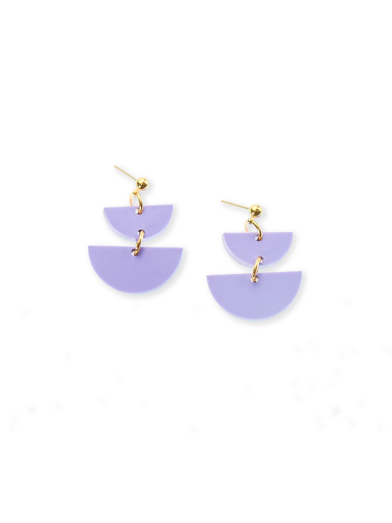Twin Luna half-moon dangly earrings