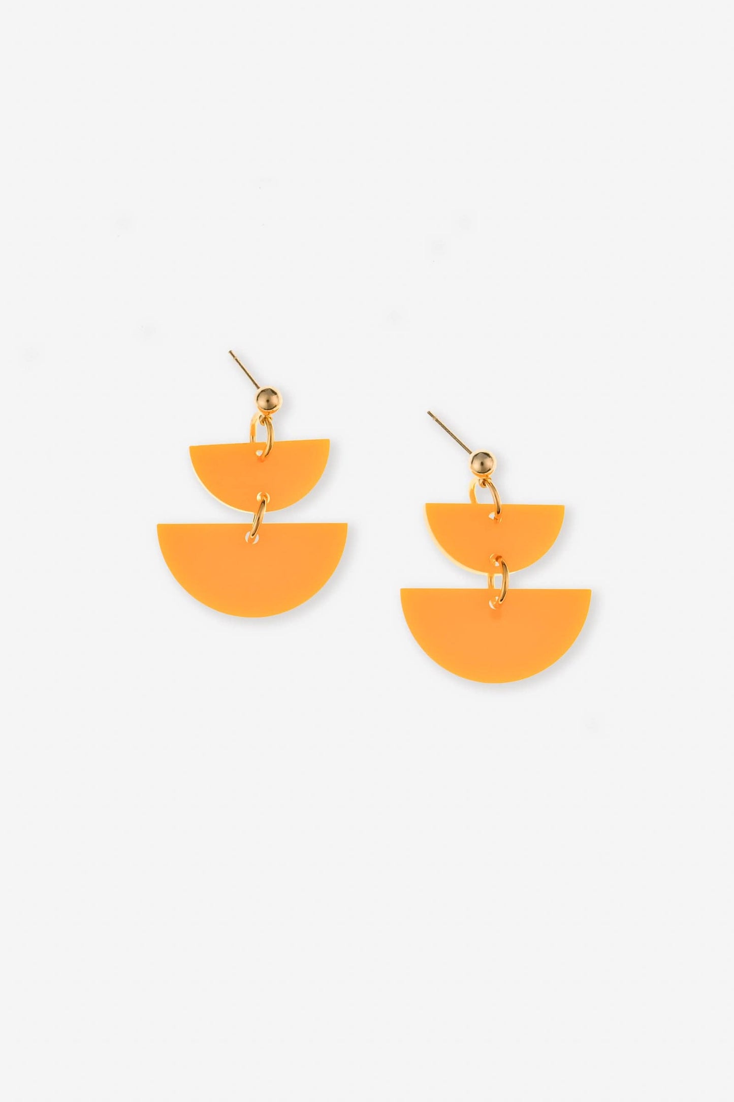 Twin Luna half-moon dangly earrings