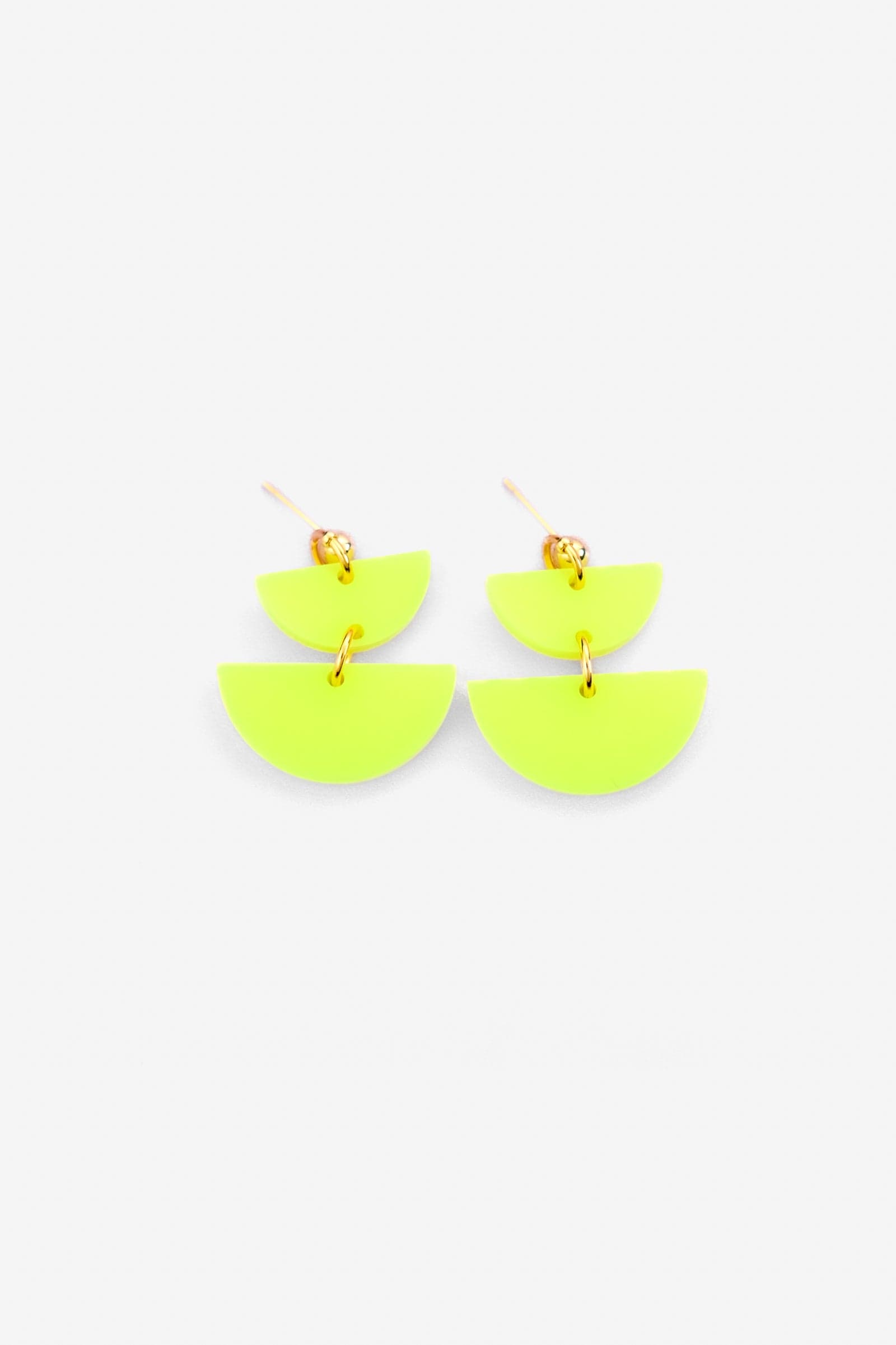 Twin Luna half-moon dangly earrings